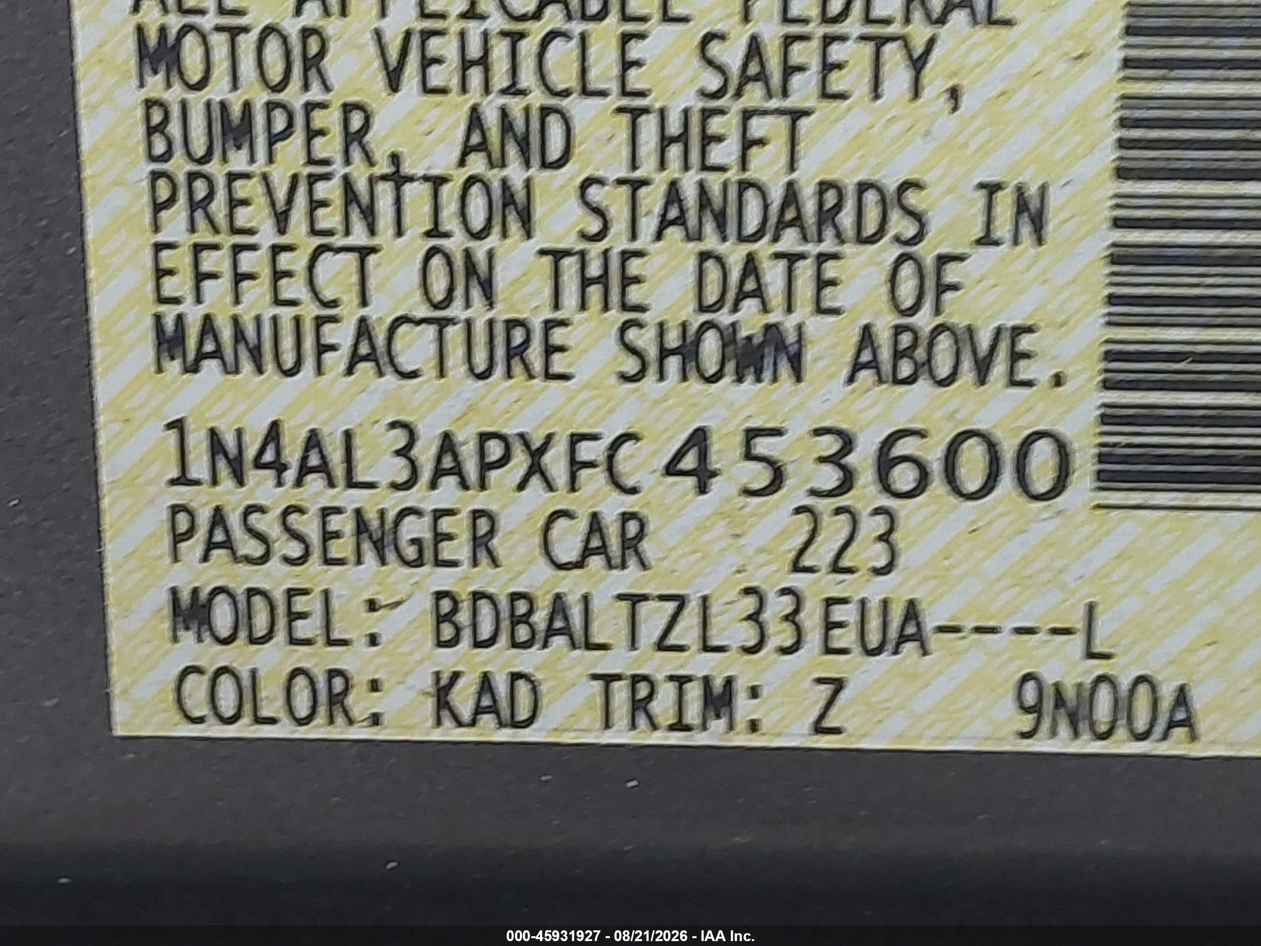 2015 Nissan Altima 2.5 Sl Серый vin: 1N4AL3APXFC453600