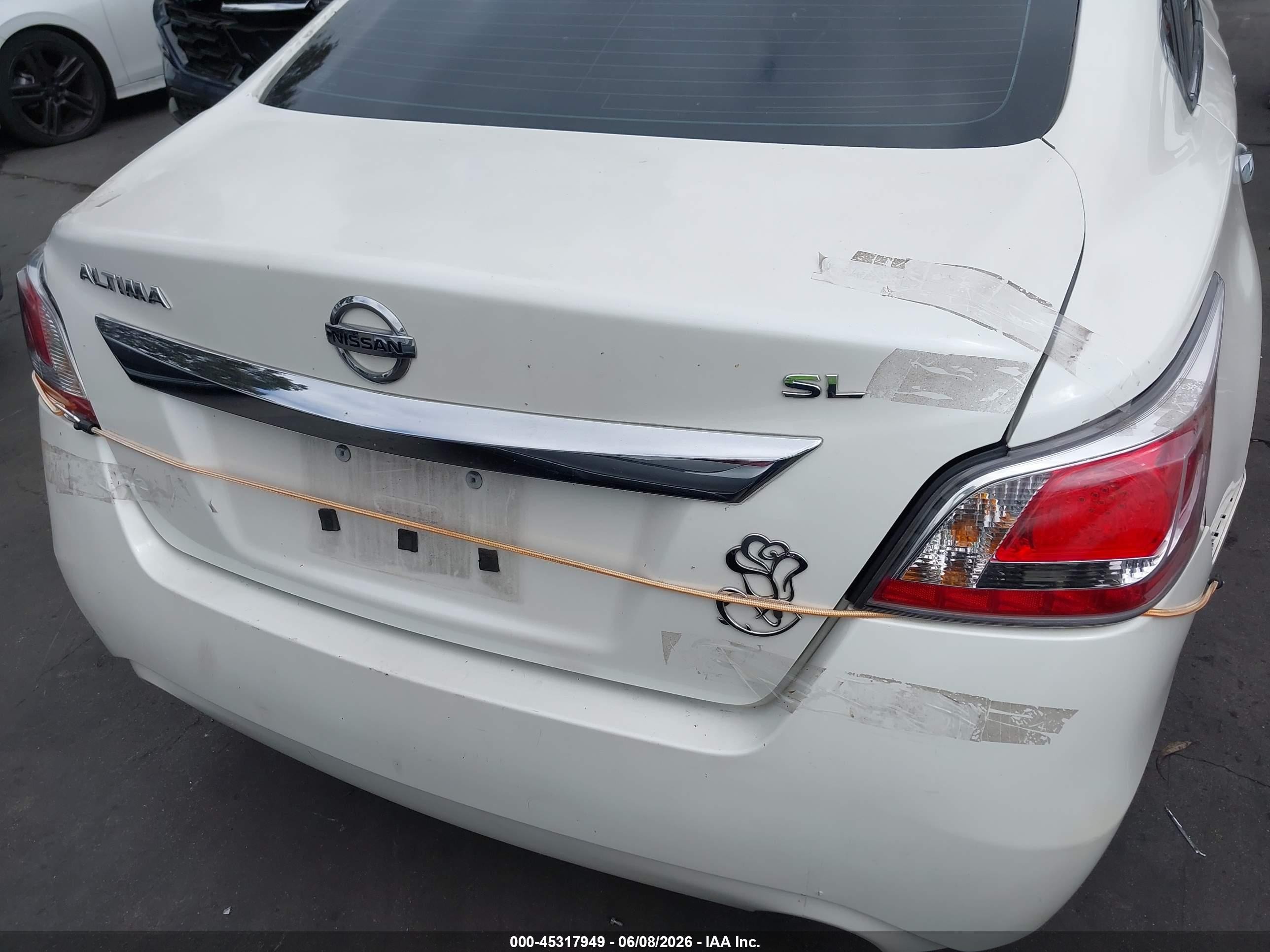 2015 Nissan Altima 2.5 Sl White vin: 1N4AL3APXFC473880