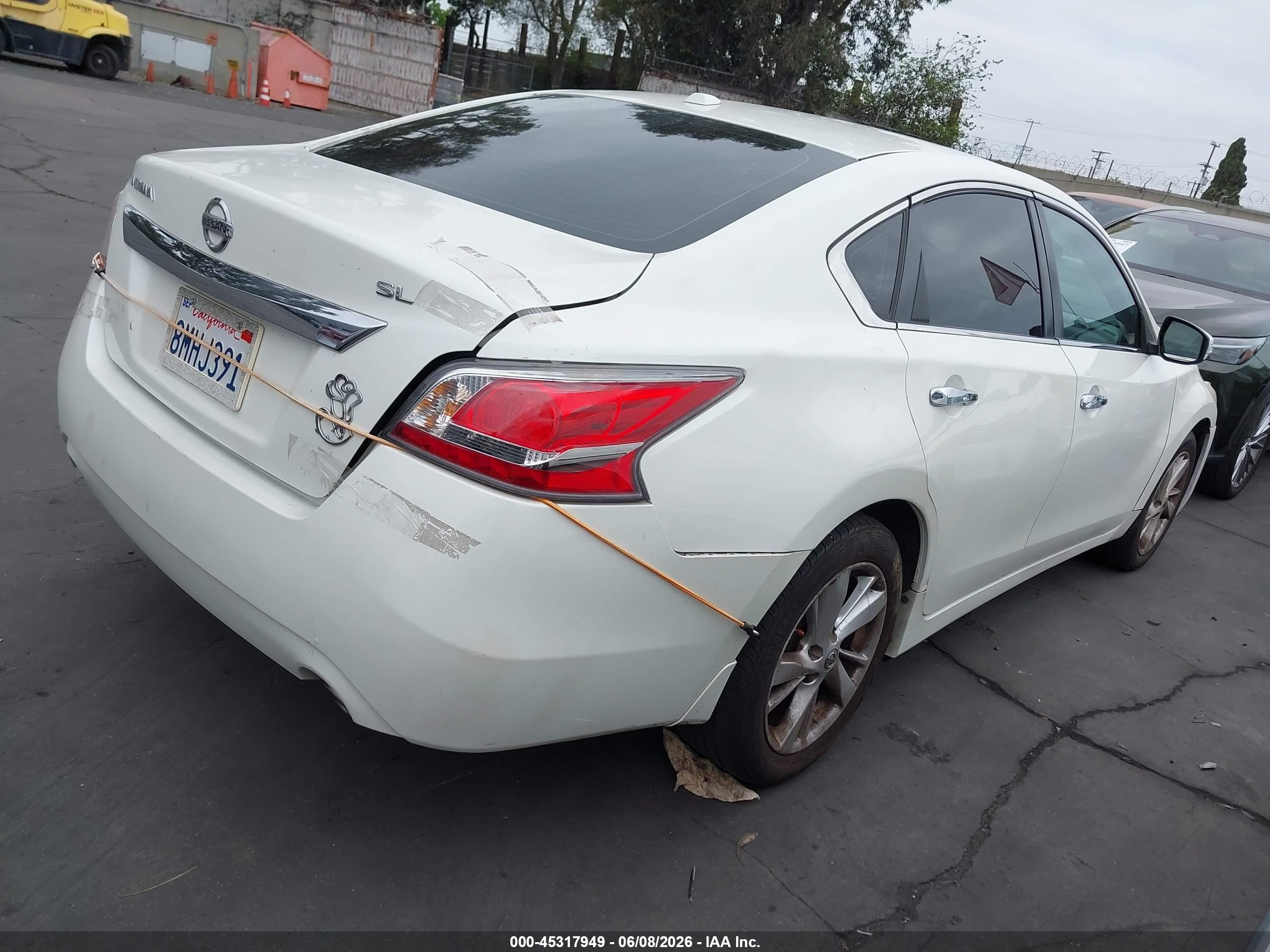 2015 Nissan Altima 2.5 Sl White vin: 1N4AL3APXFC473880