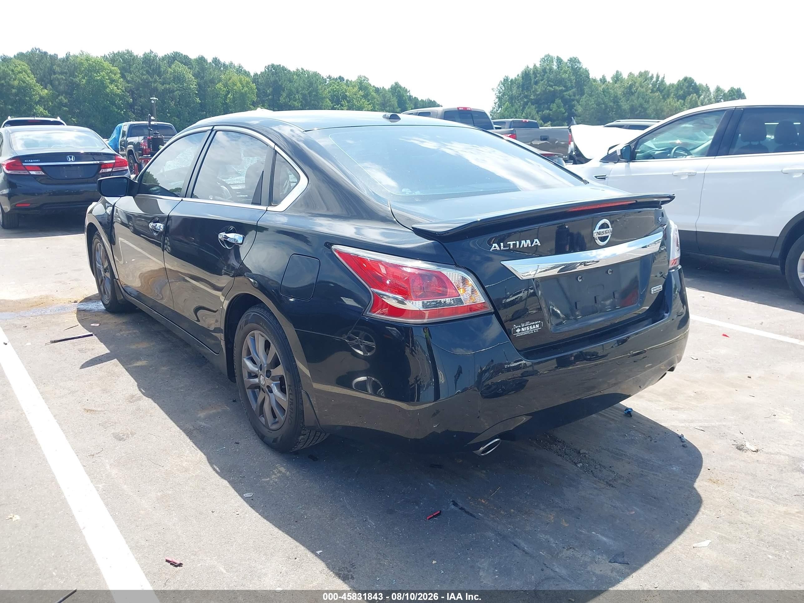 2015 Nissan Altima 2.5 S Black vin: 1N4AL3APXFC475001