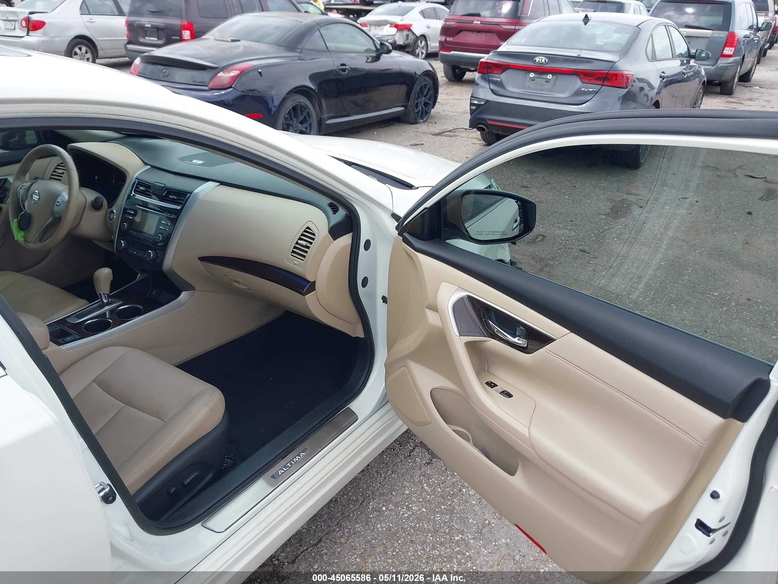 2015 Nissan Altima 2.5 Sl White vin: 1N4AL3APXFN336197