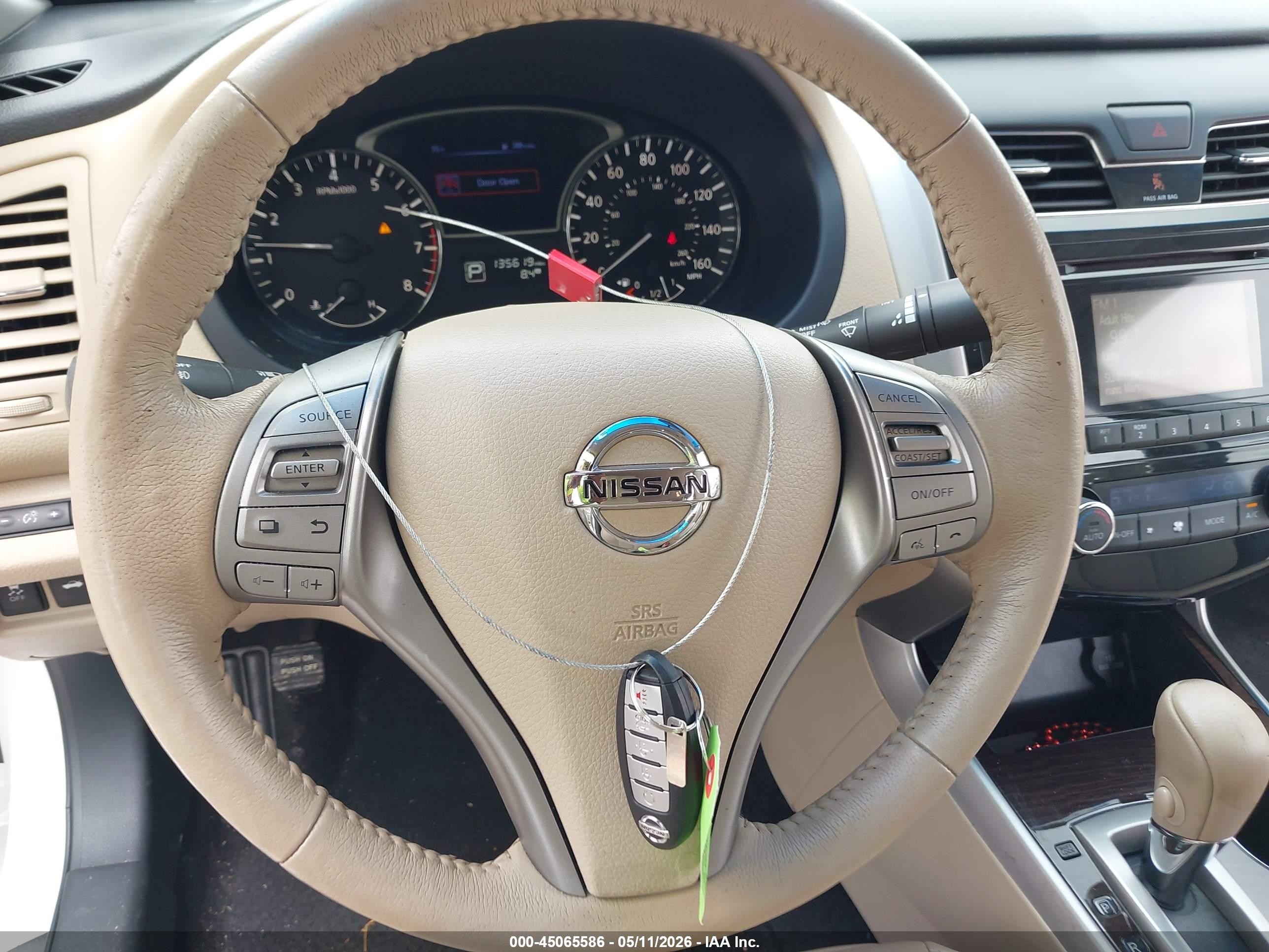 2015 Nissan Altima 2.5 Sl White vin: 1N4AL3APXFN336197