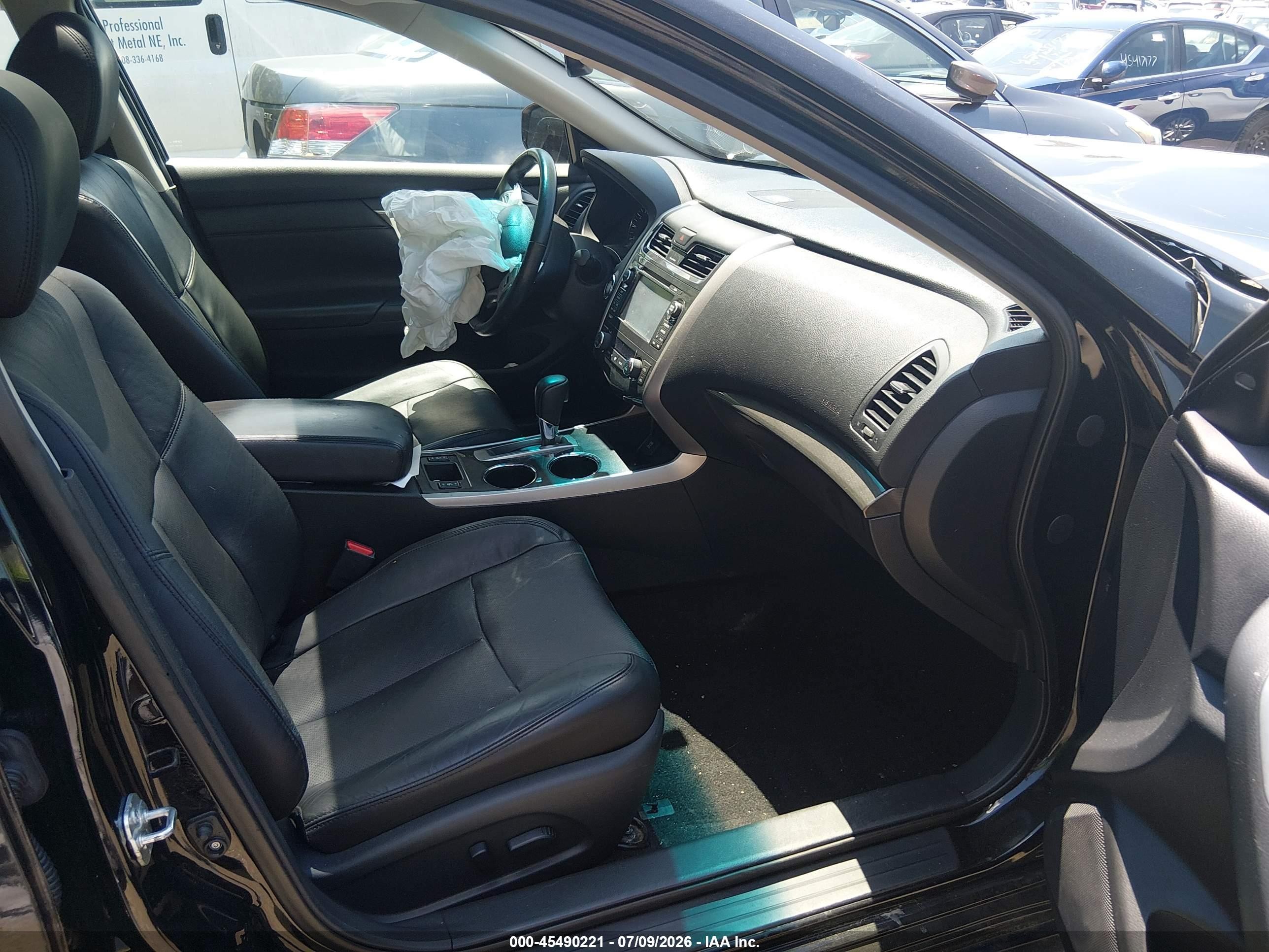 2015 Nissan Altima 2.5 Sl Black vin: 1N4AL3APXFN870266