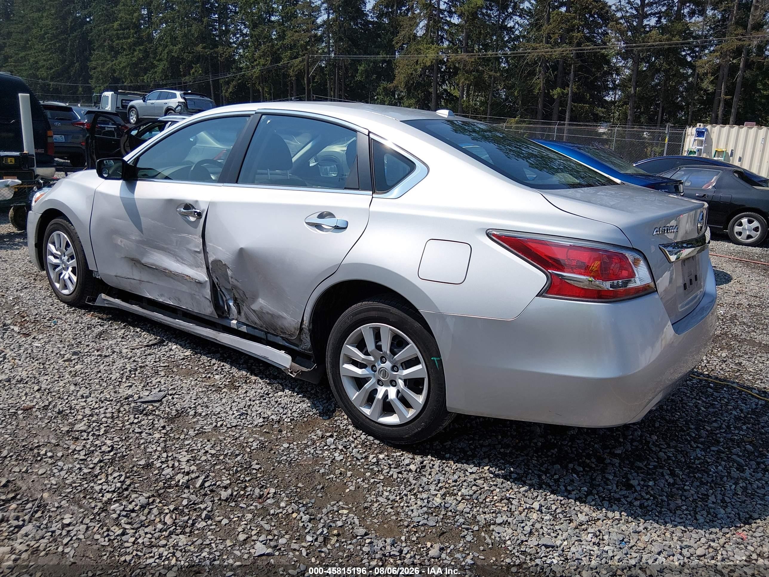 2015 Nissan Altima 2.5/2.5 S/2.5 Sl/2.5 Sv Silver vin: 1N4AL3APXFN885298