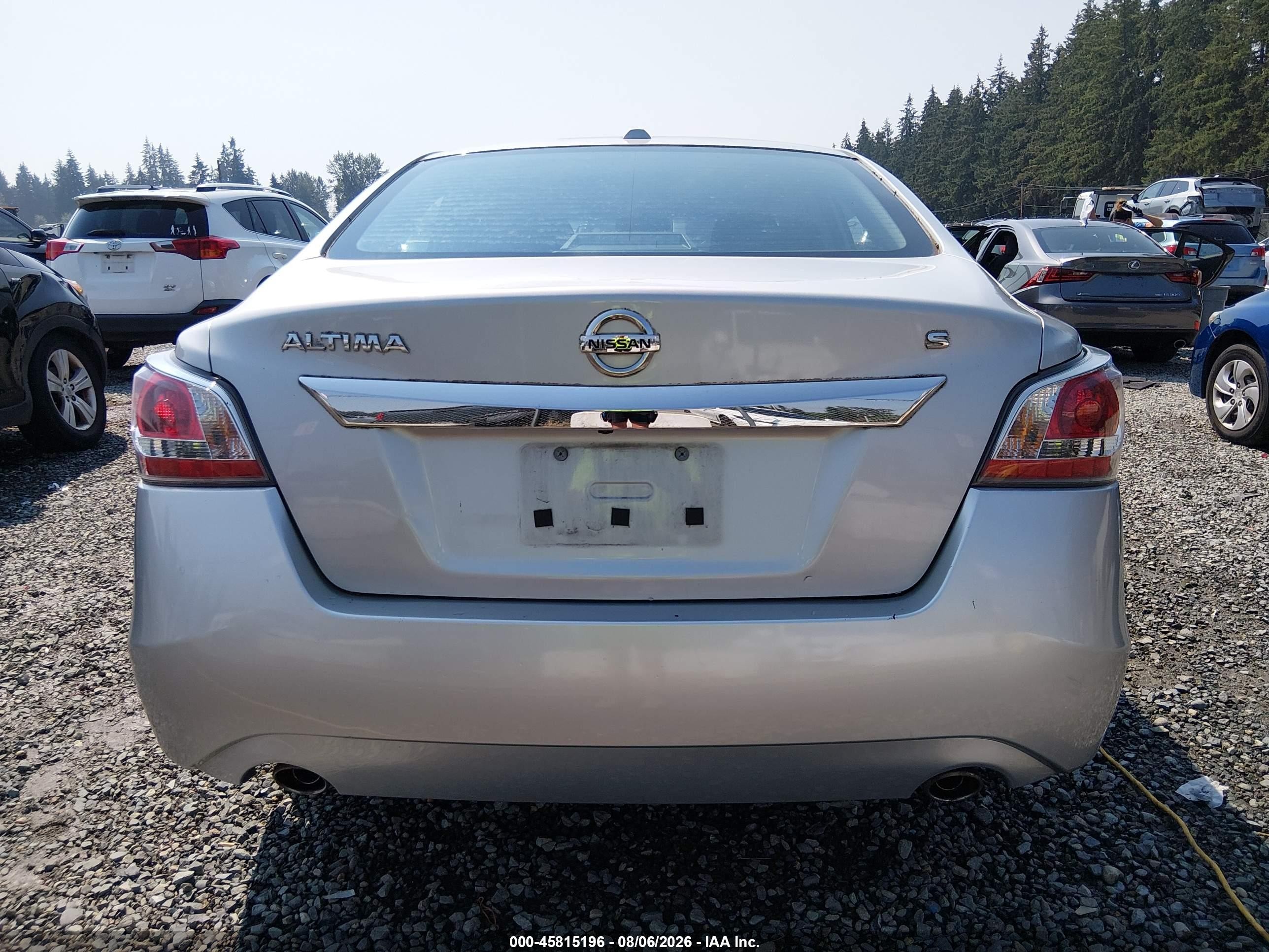 2015 Nissan Altima 2.5/2.5 S/2.5 Sl/2.5 Sv Silver vin: 1N4AL3APXFN885298