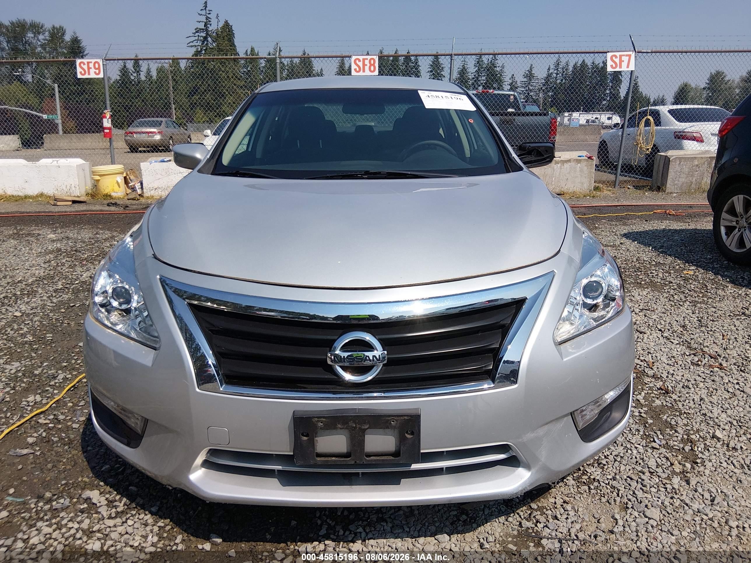 2015 Nissan Altima 2.5/2.5 S/2.5 Sl/2.5 Sv Silver vin: 1N4AL3APXFN885298