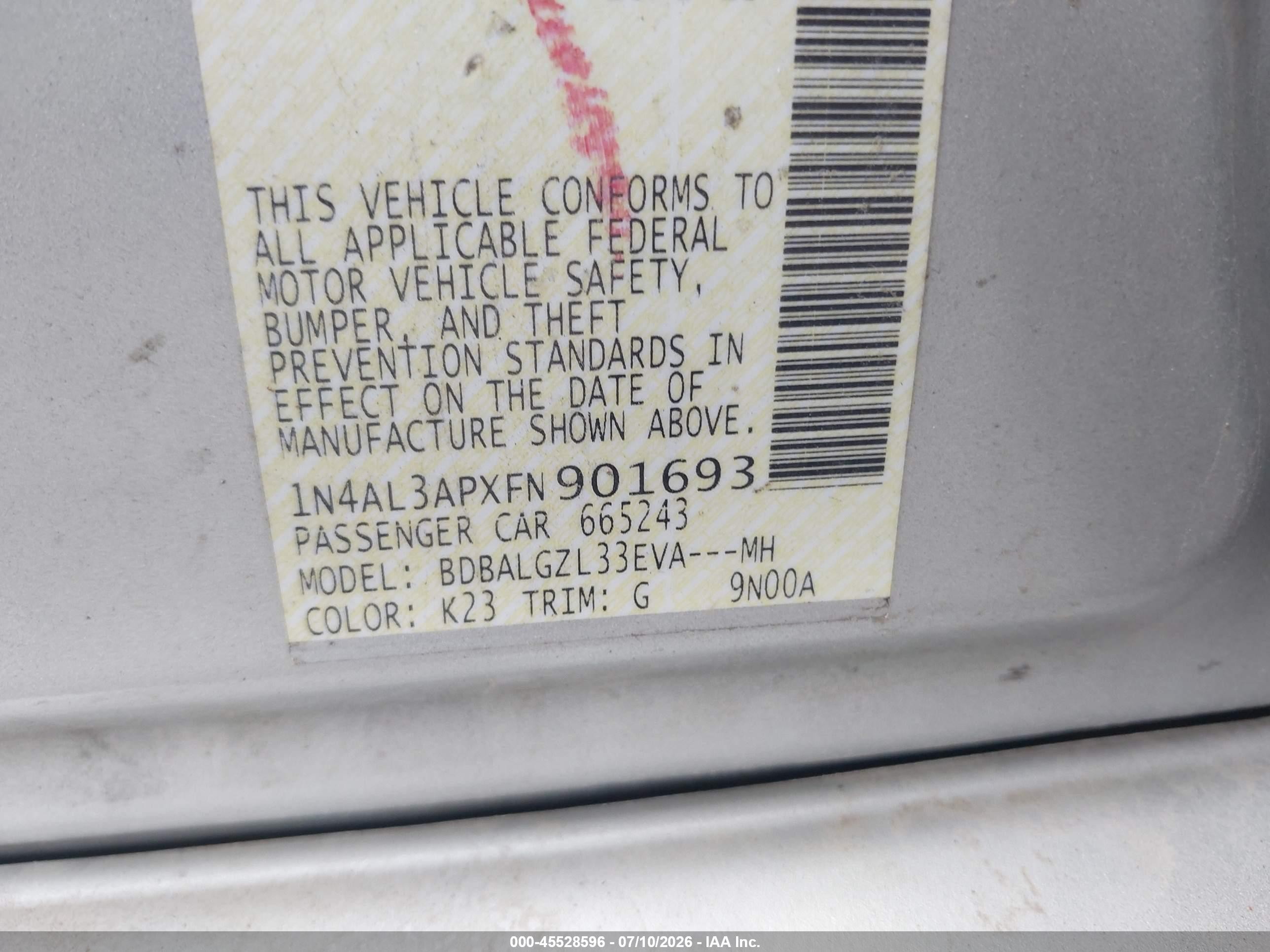 2015 Nissan Altima 2.5 S Silver vin: 1N4AL3APXFN901693