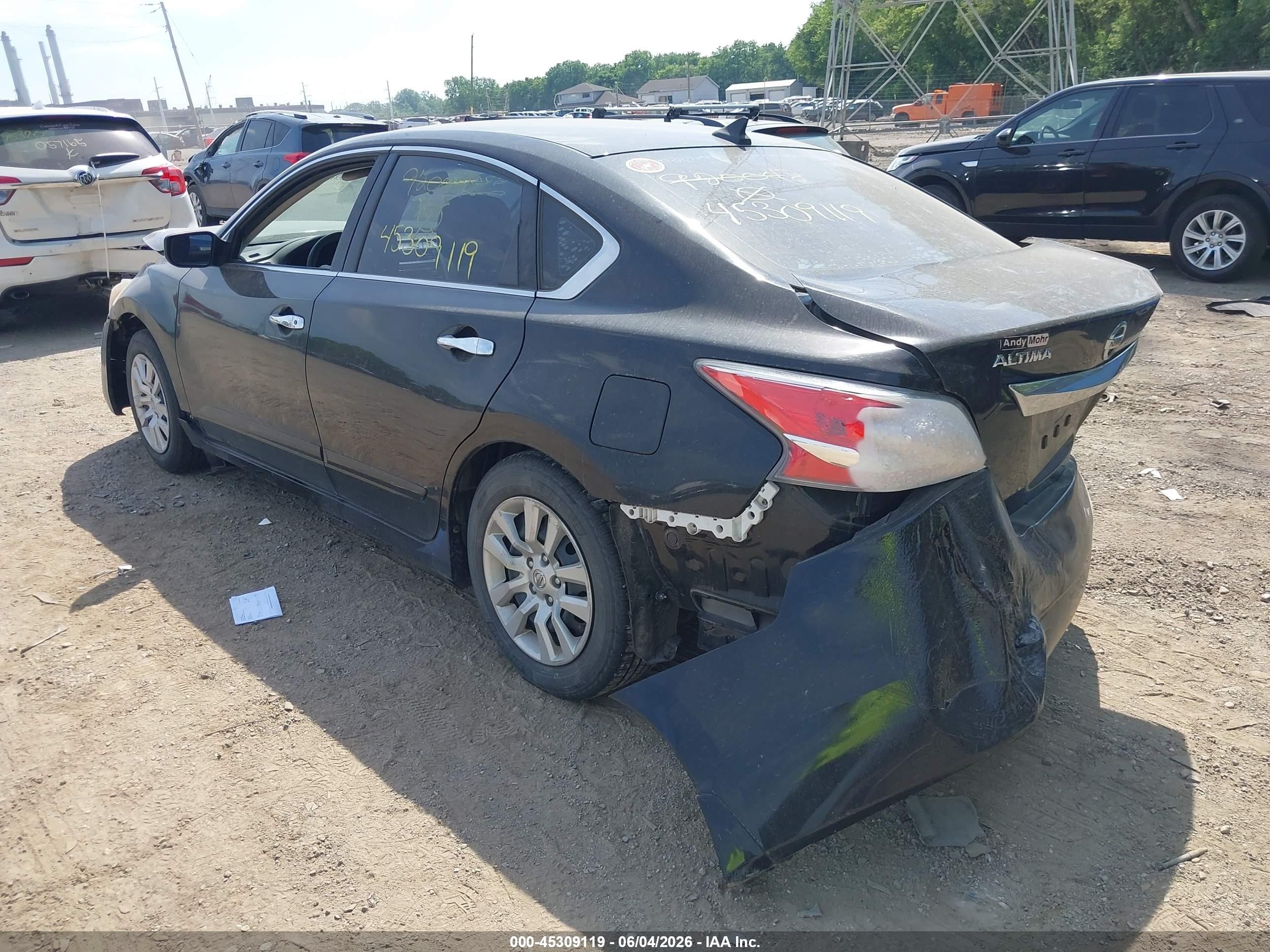 2015 Nissan Altima 2.5 S Black vin: 1N4AL3APXFN920048