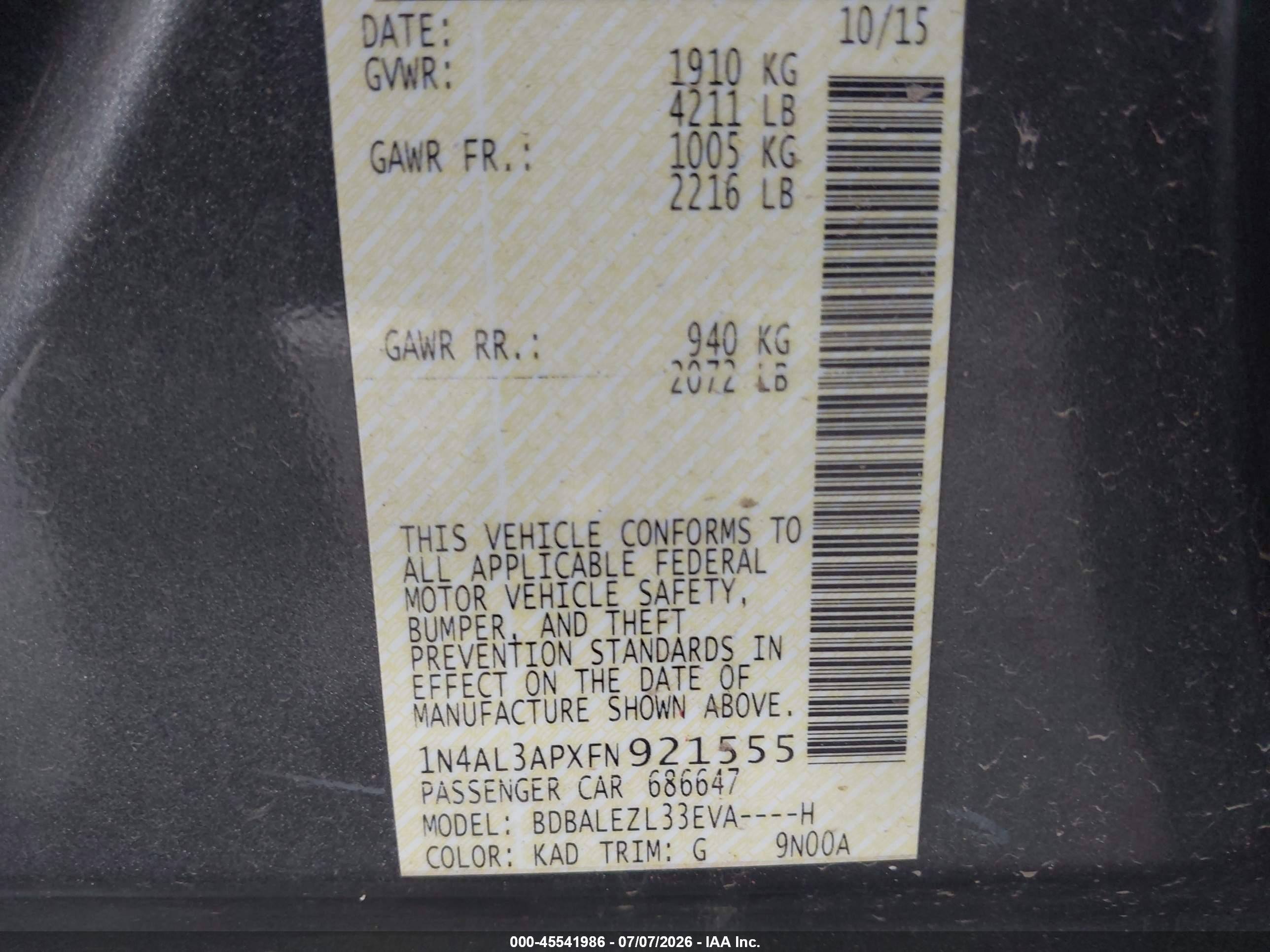 2015 Nissan Altima 2.5 S Gray vin: 1N4AL3APXFN921555