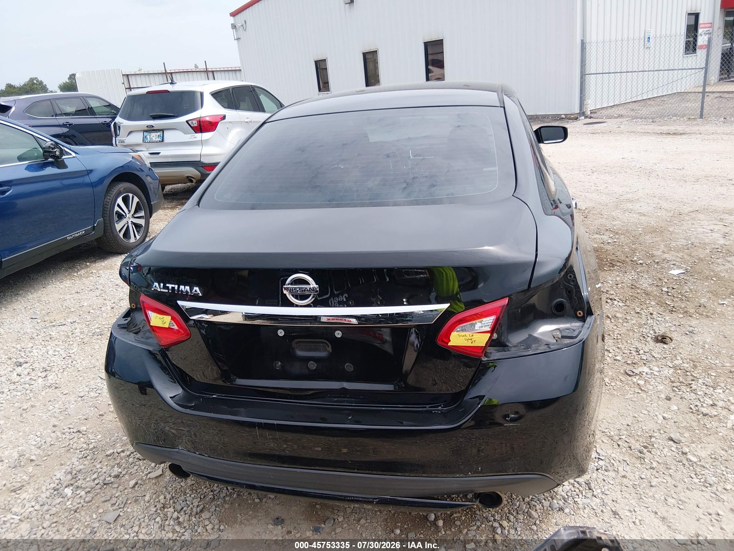 2017 Nissan Altima 2.5 S Black vin: 1N4AL3APXHN360681