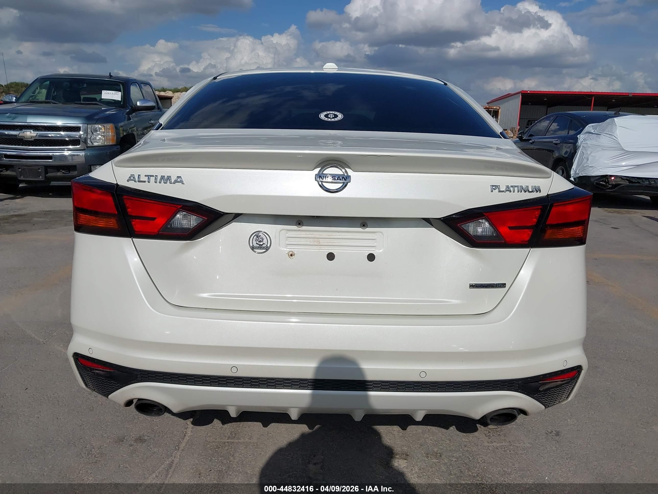 2020 Nissan Altima Platinum Vc-turbo Fwd Белый vin: 1N4AL4FV8LC101804