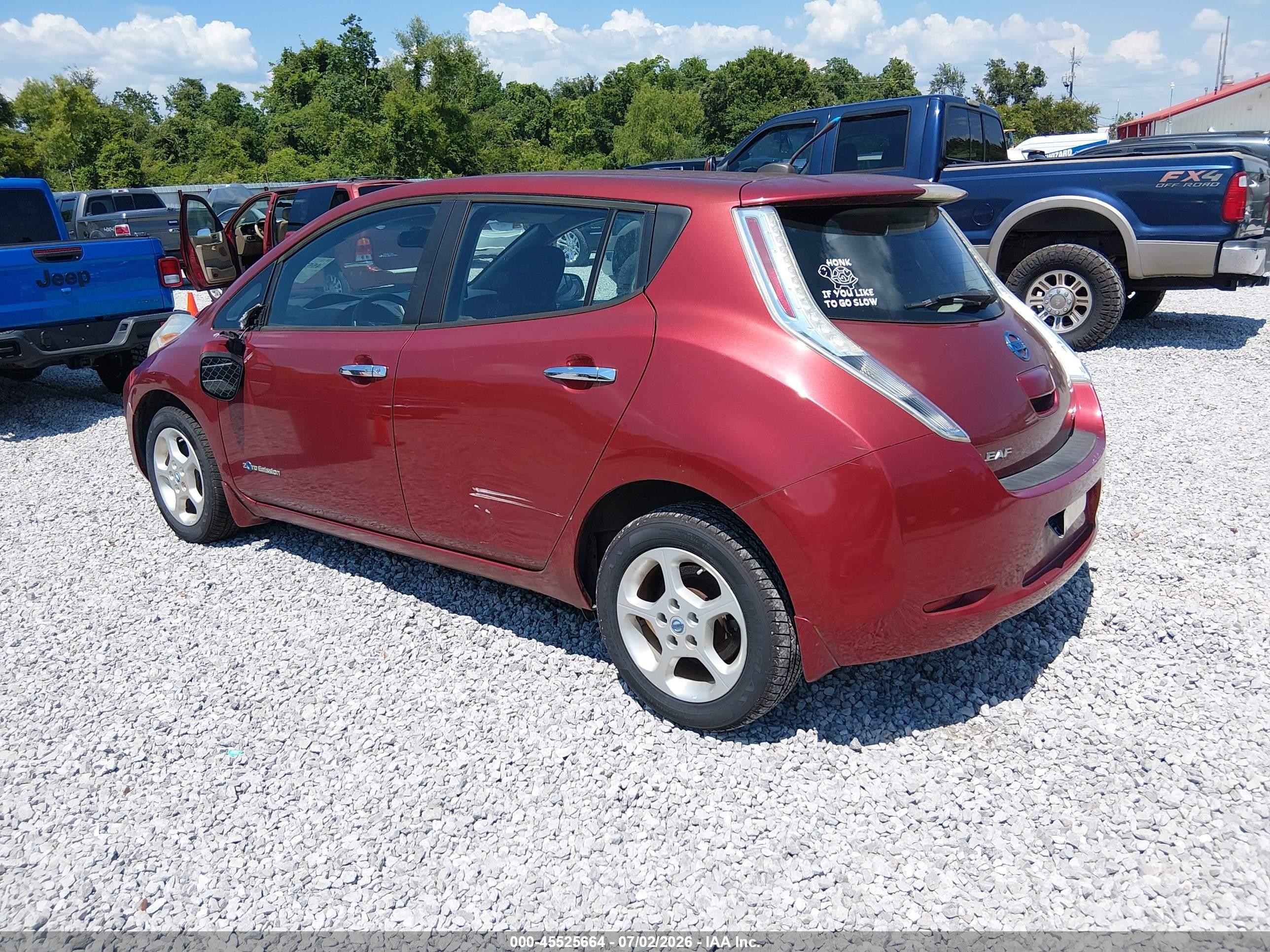 2013 Nissan Leaf Sv Red vin: 1N4AZ0CP0DC407975