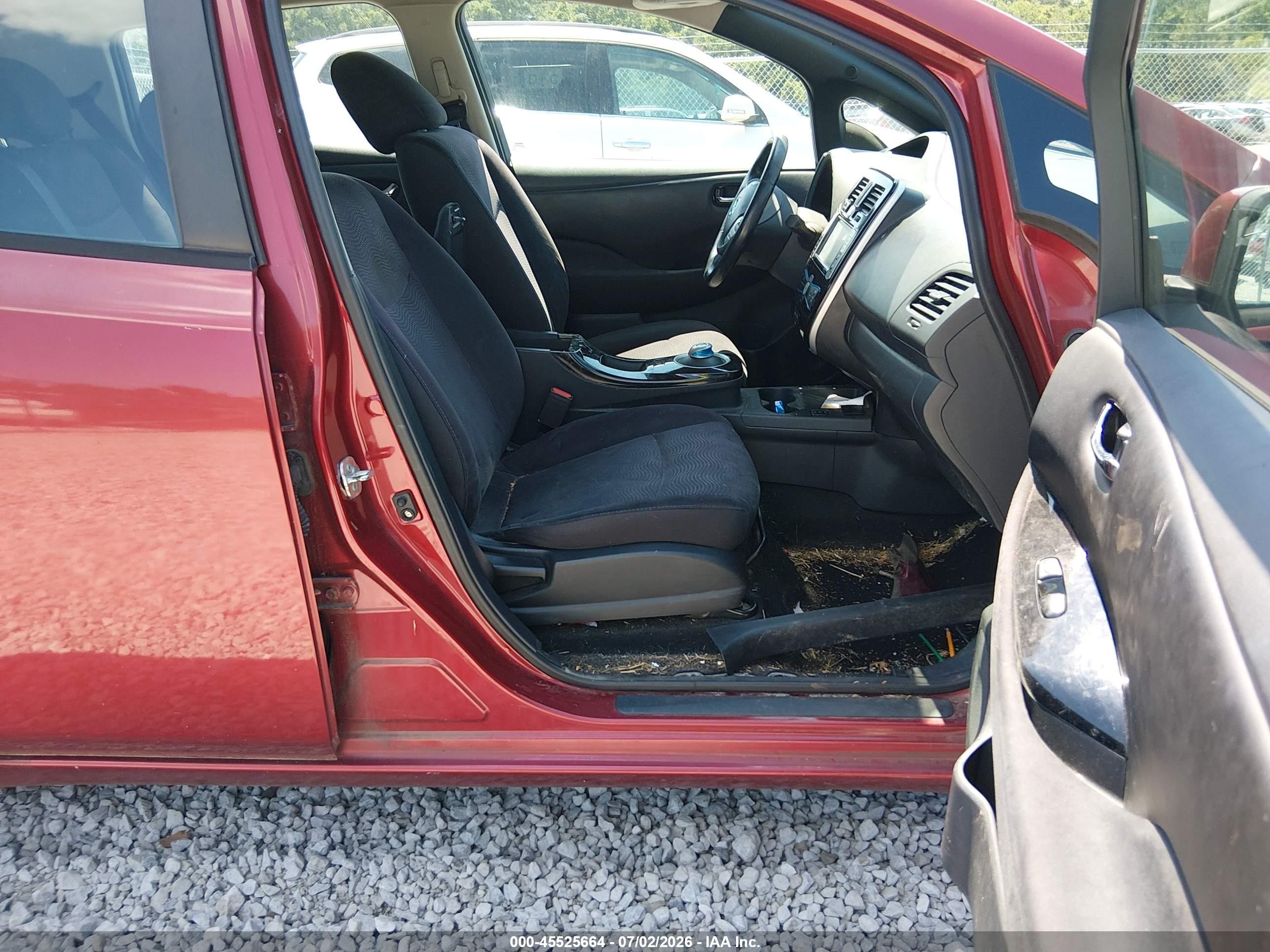 2013 Nissan Leaf Sv Red vin: 1N4AZ0CP0DC407975
