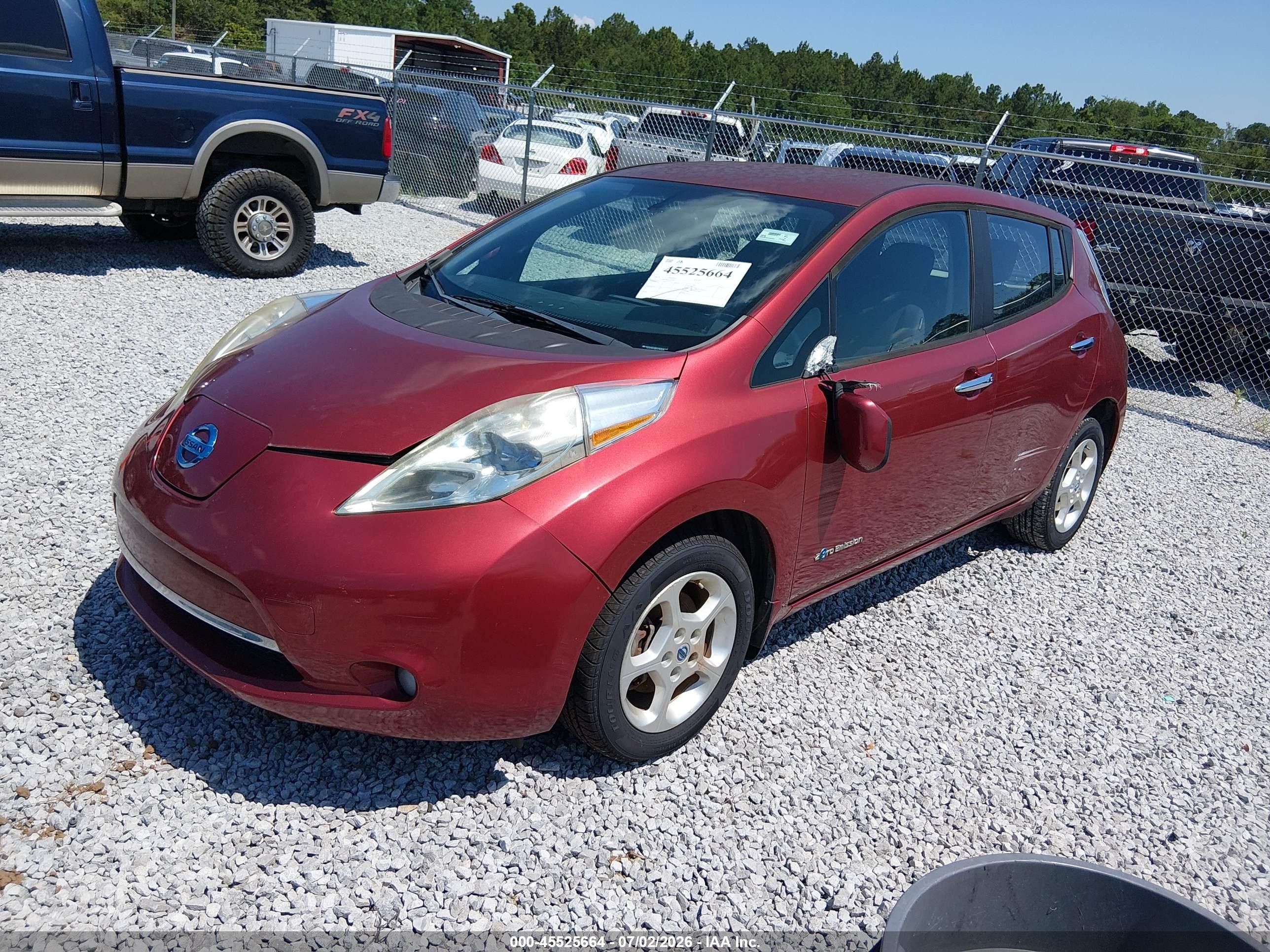 2013 Nissan Leaf Sv Red vin: 1N4AZ0CP0DC407975