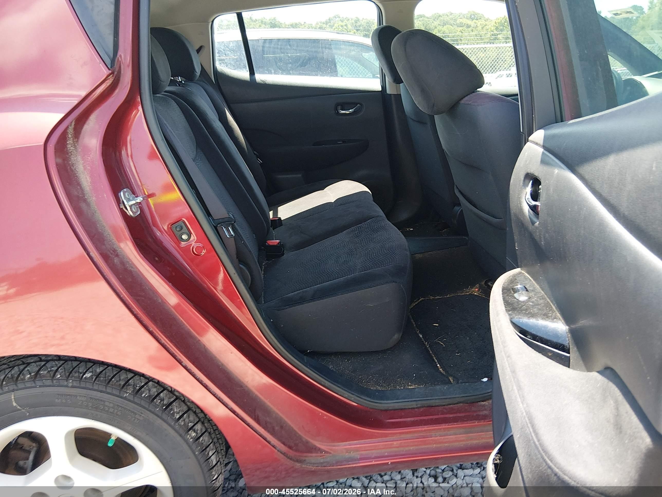 2013 Nissan Leaf Sv Red vin: 1N4AZ0CP0DC407975