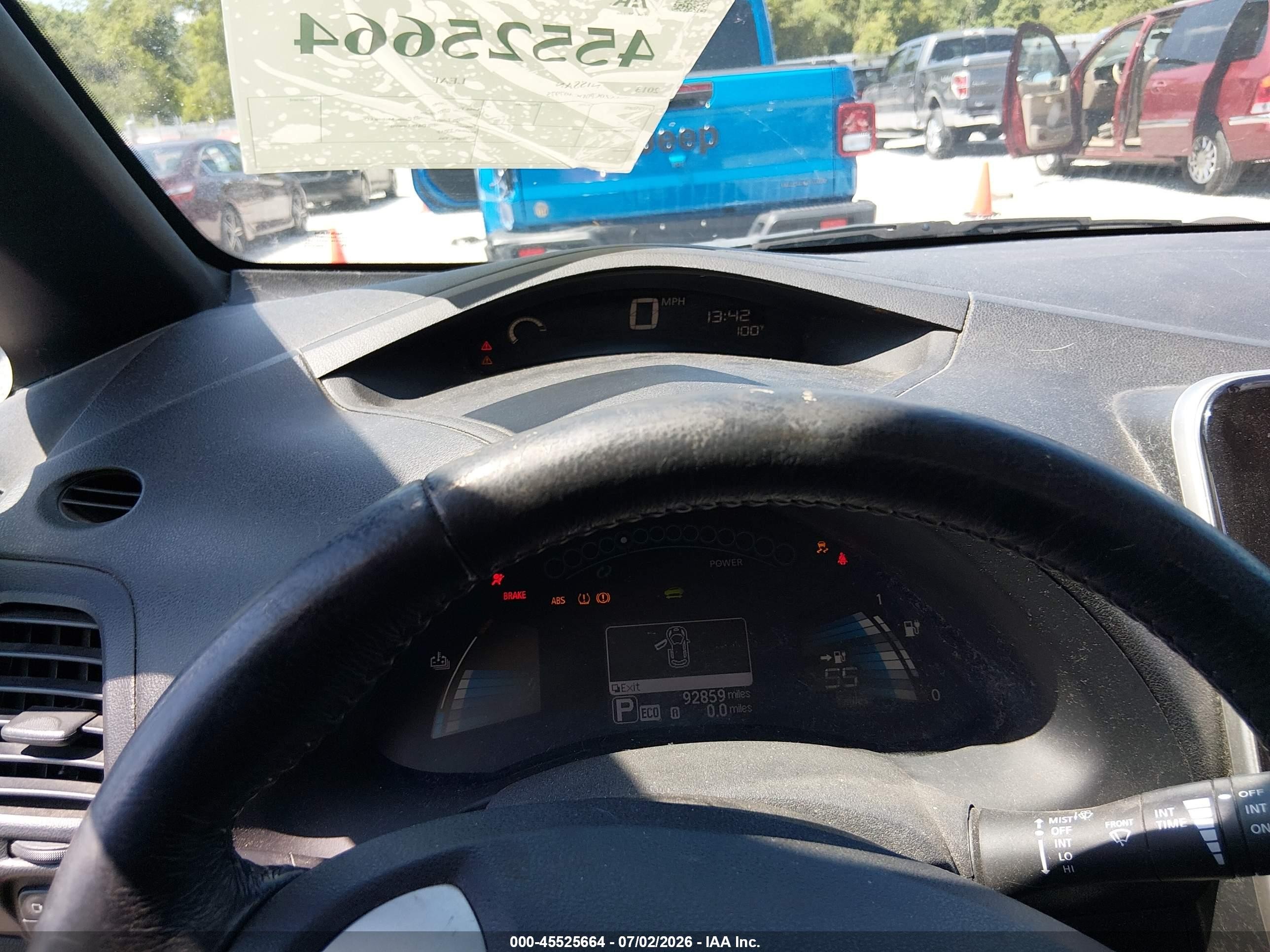 2013 Nissan Leaf Sv Red vin: 1N4AZ0CP0DC407975