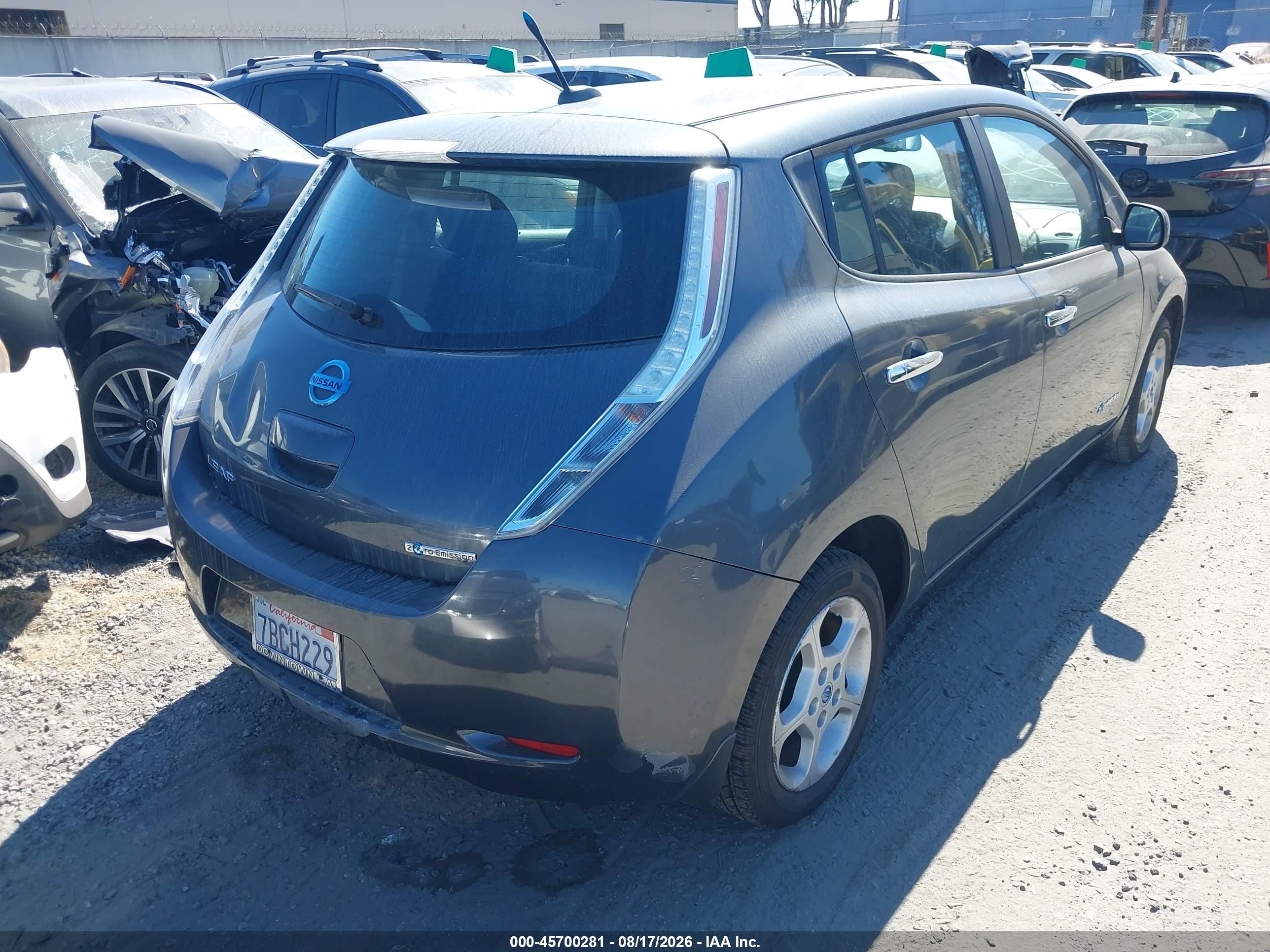 2013 Nissan Leaf Sv Серый vin: 1N4AZ0CP0DC410522