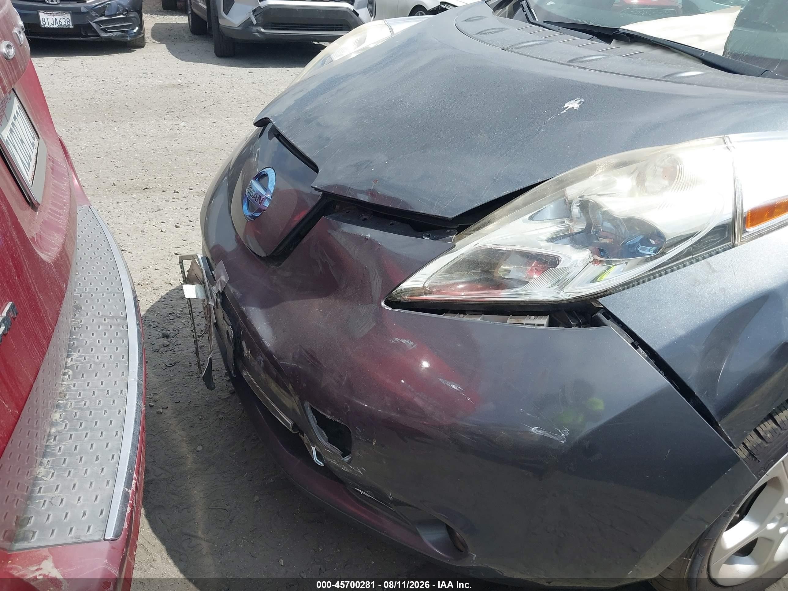 2013 Nissan Leaf Sv Серый vin: 1N4AZ0CP0DC410522