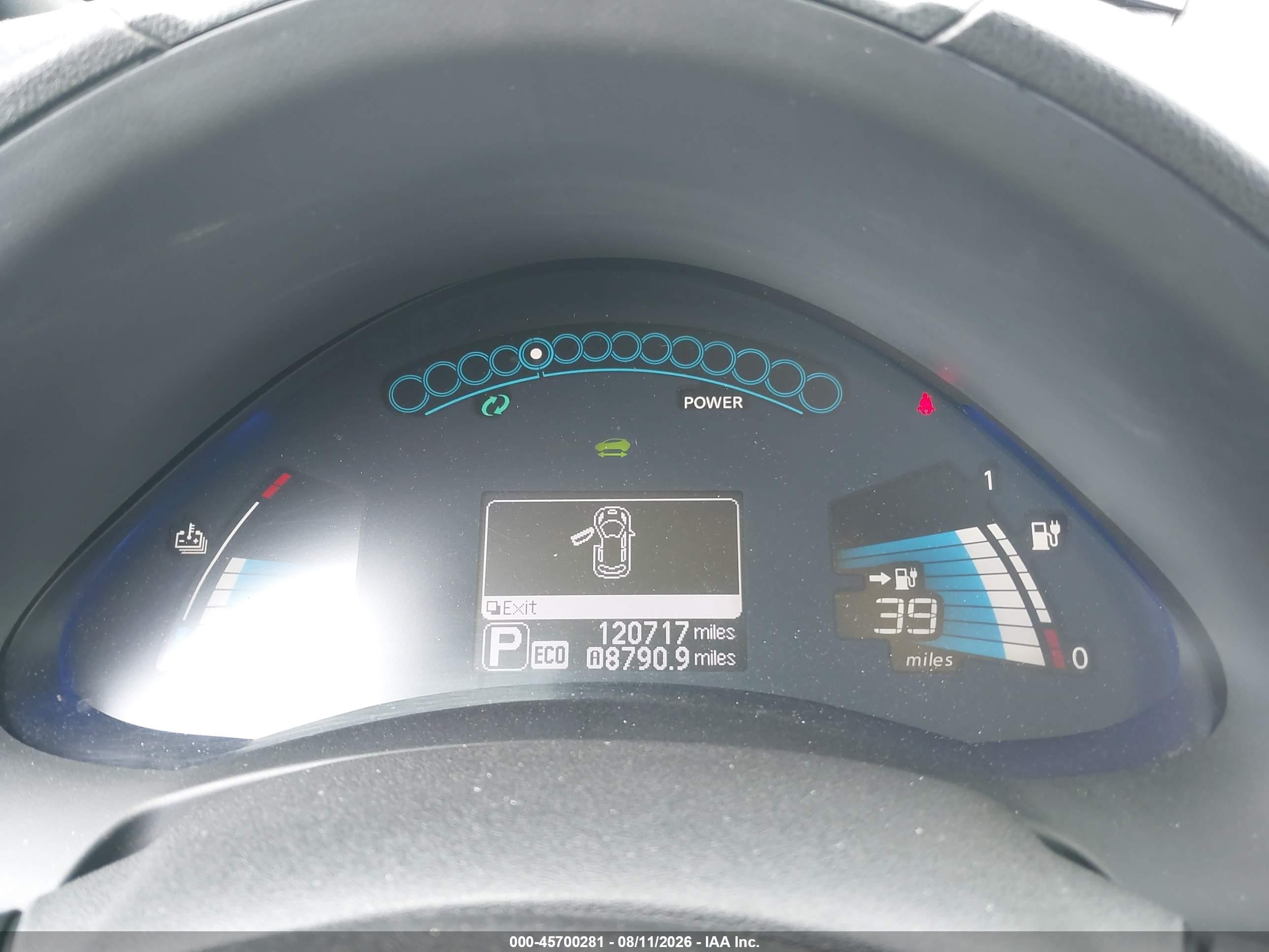 2013 Nissan Leaf Sv Серый vin: 1N4AZ0CP0DC410522