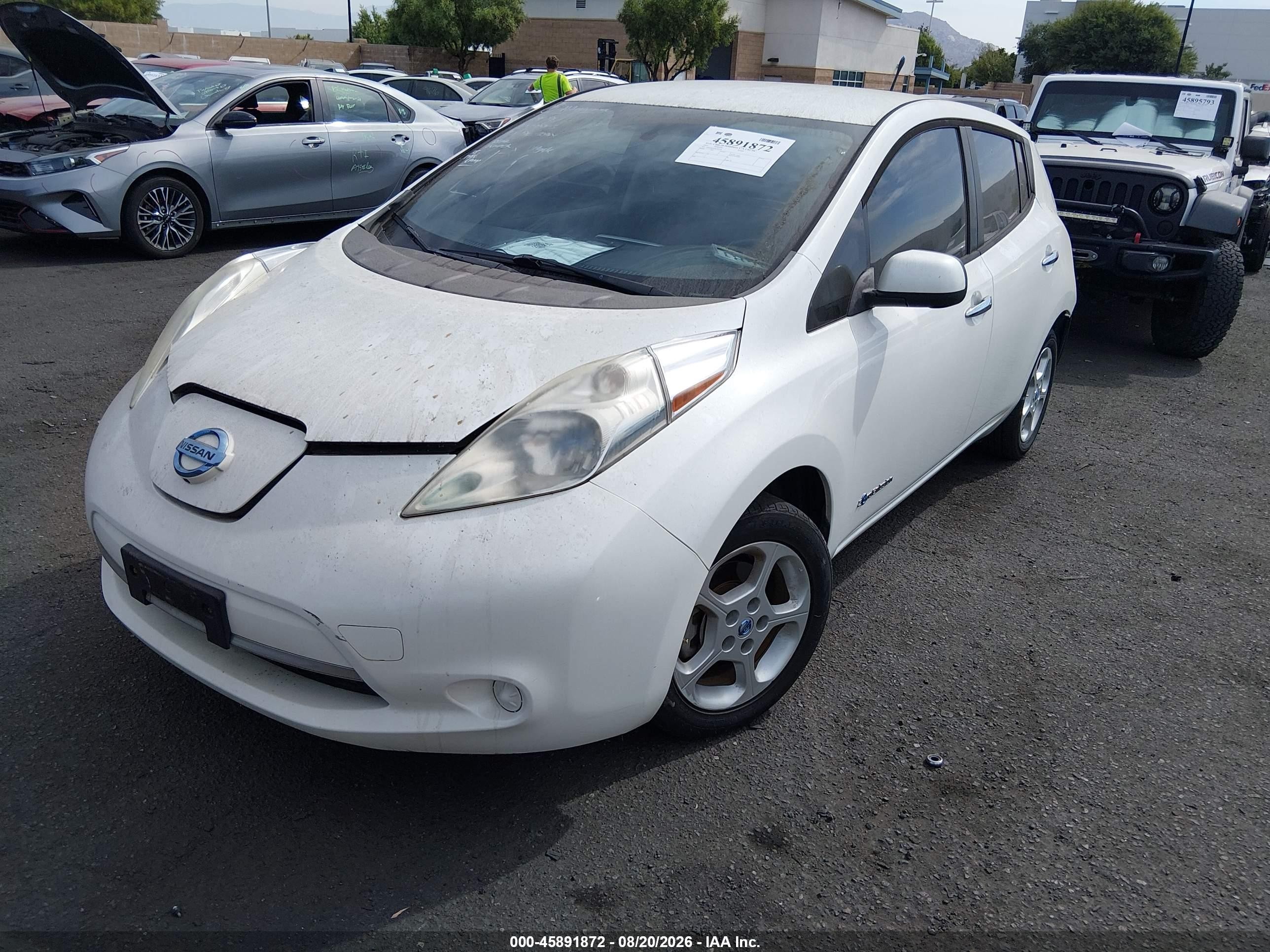 2013 Nissan Leaf Sv White vin: 1N4AZ0CP0DC420158