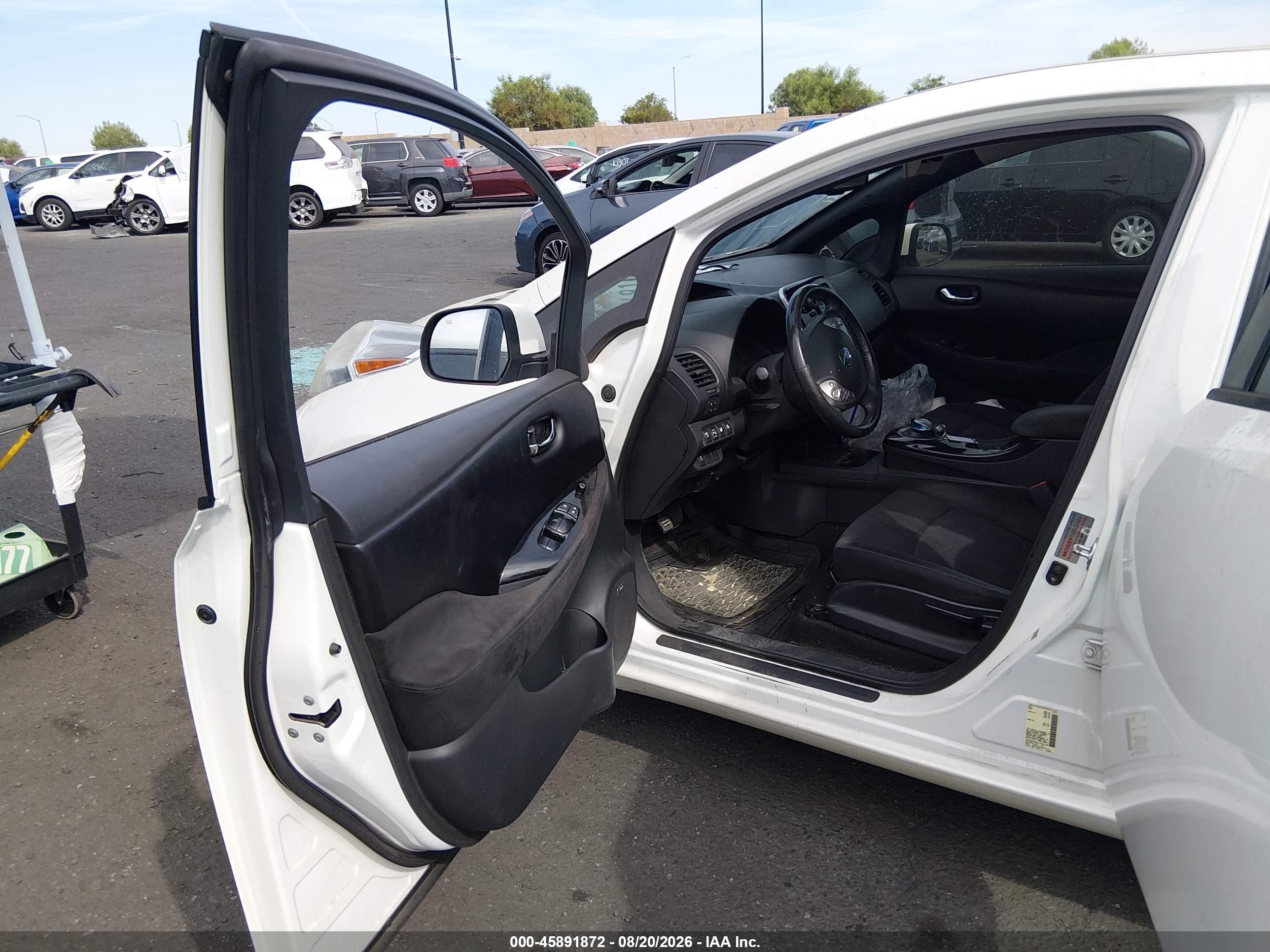 2013 Nissan Leaf Sv White vin: 1N4AZ0CP0DC420158