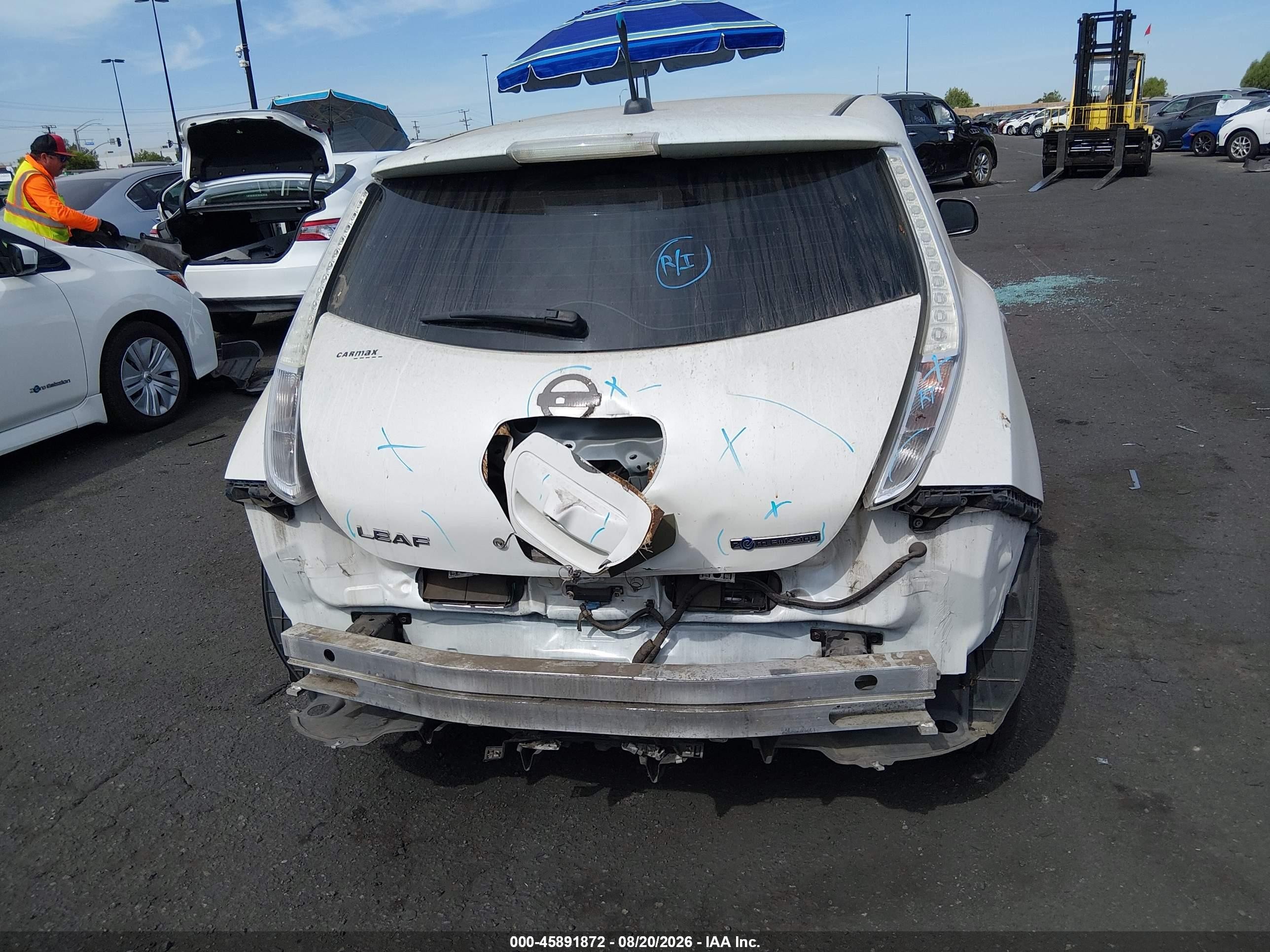 2013 Nissan Leaf Sv White vin: 1N4AZ0CP0DC420158