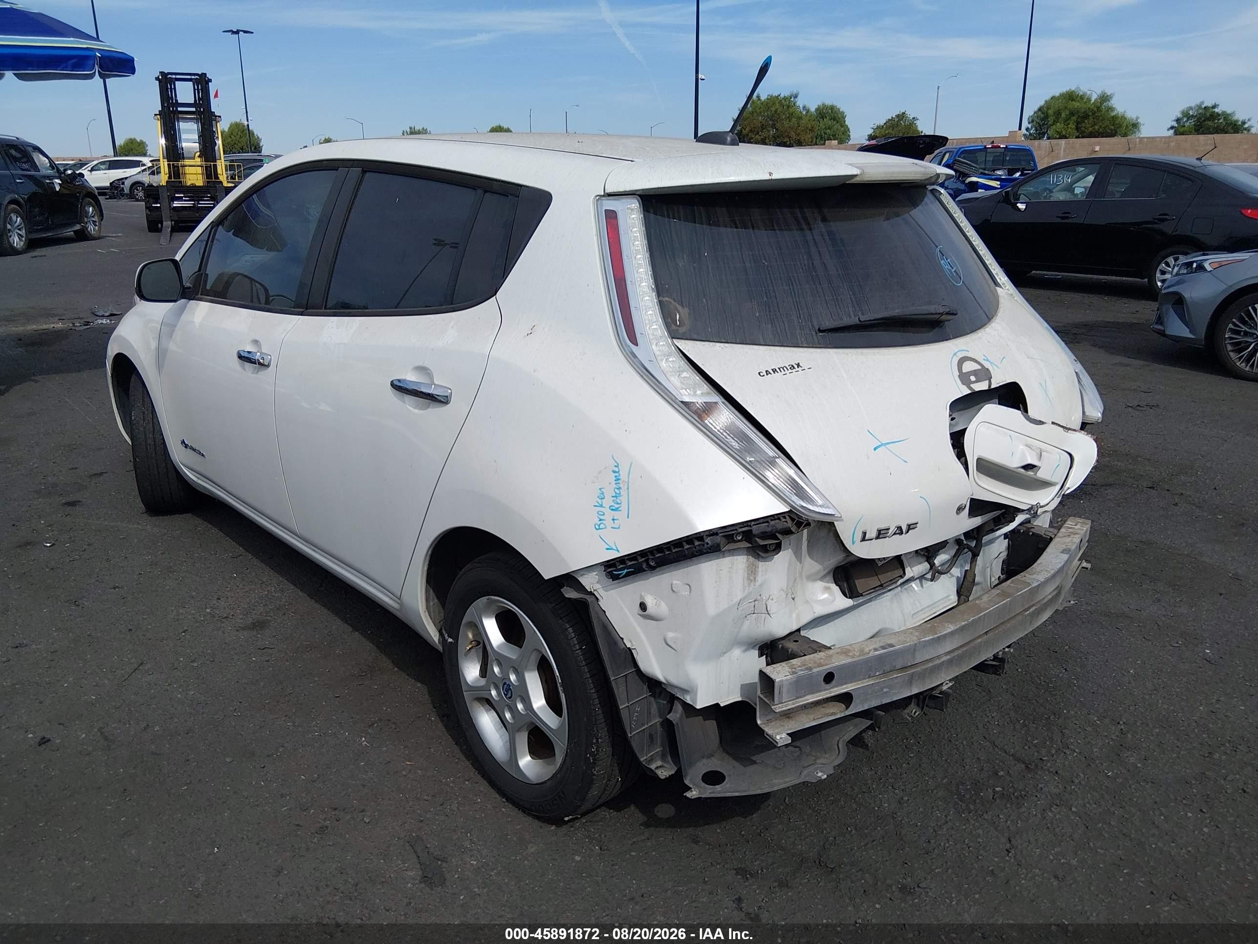2013 Nissan Leaf Sv White vin: 1N4AZ0CP0DC420158