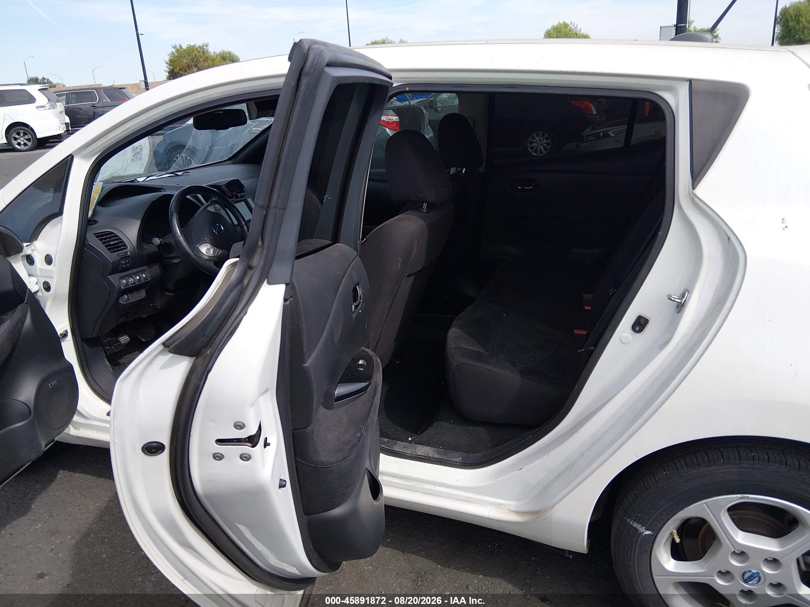 2013 Nissan Leaf Sv White vin: 1N4AZ0CP0DC420158