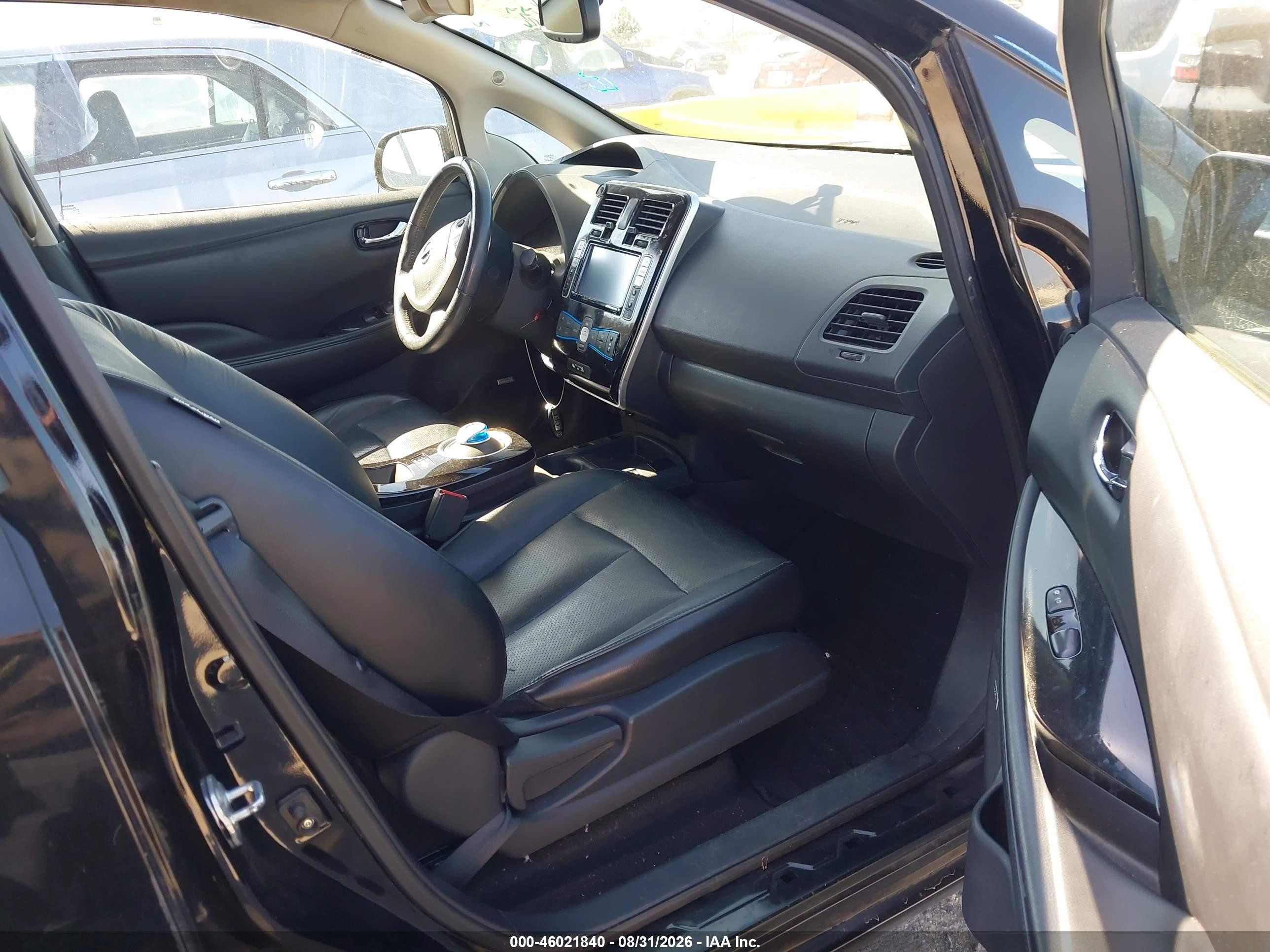 2014 Nissan Leaf Sl Черный vin: 1N4AZ0CP0EC334429