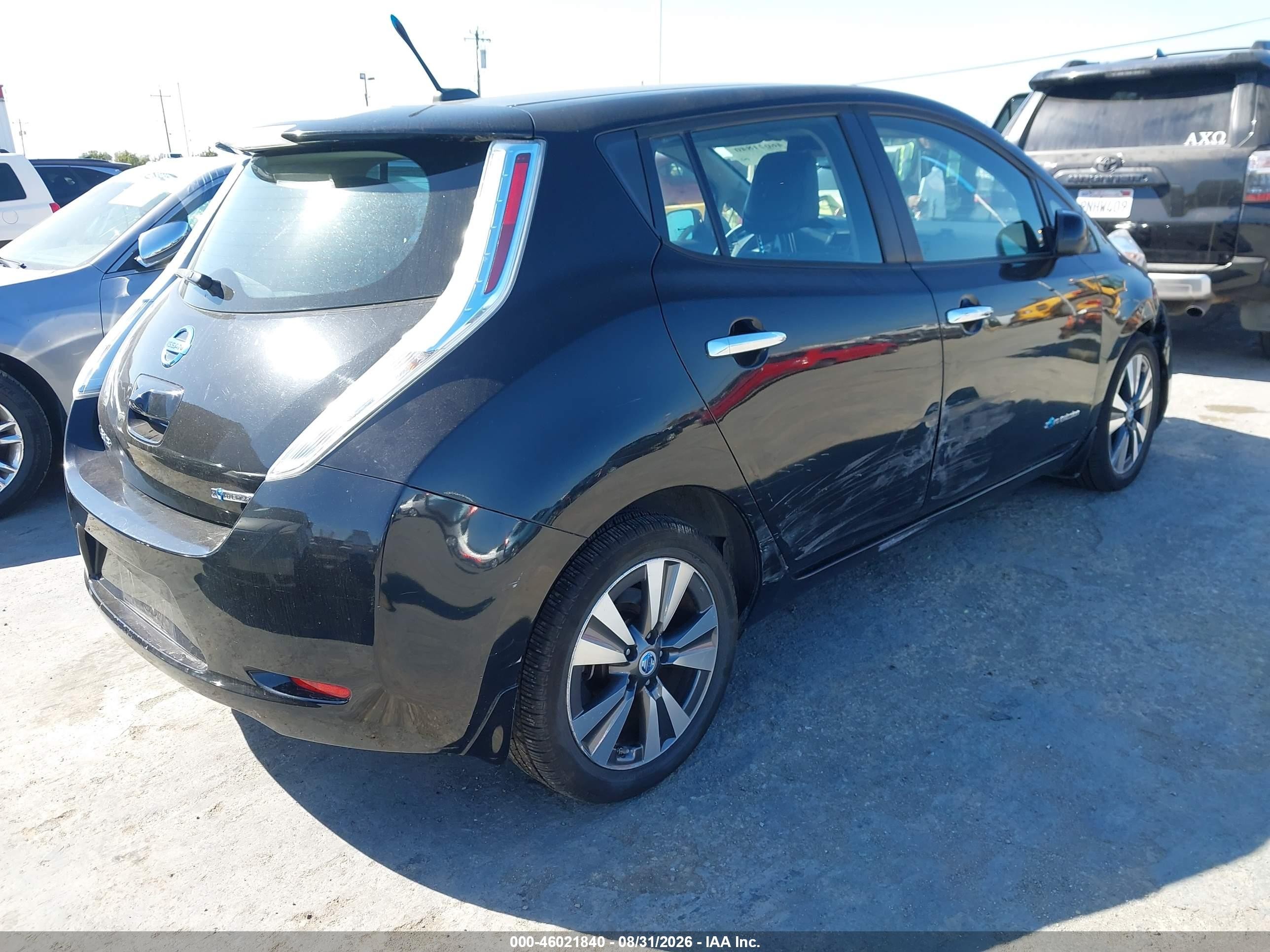 2014 Nissan Leaf Sl Черный vin: 1N4AZ0CP0EC334429