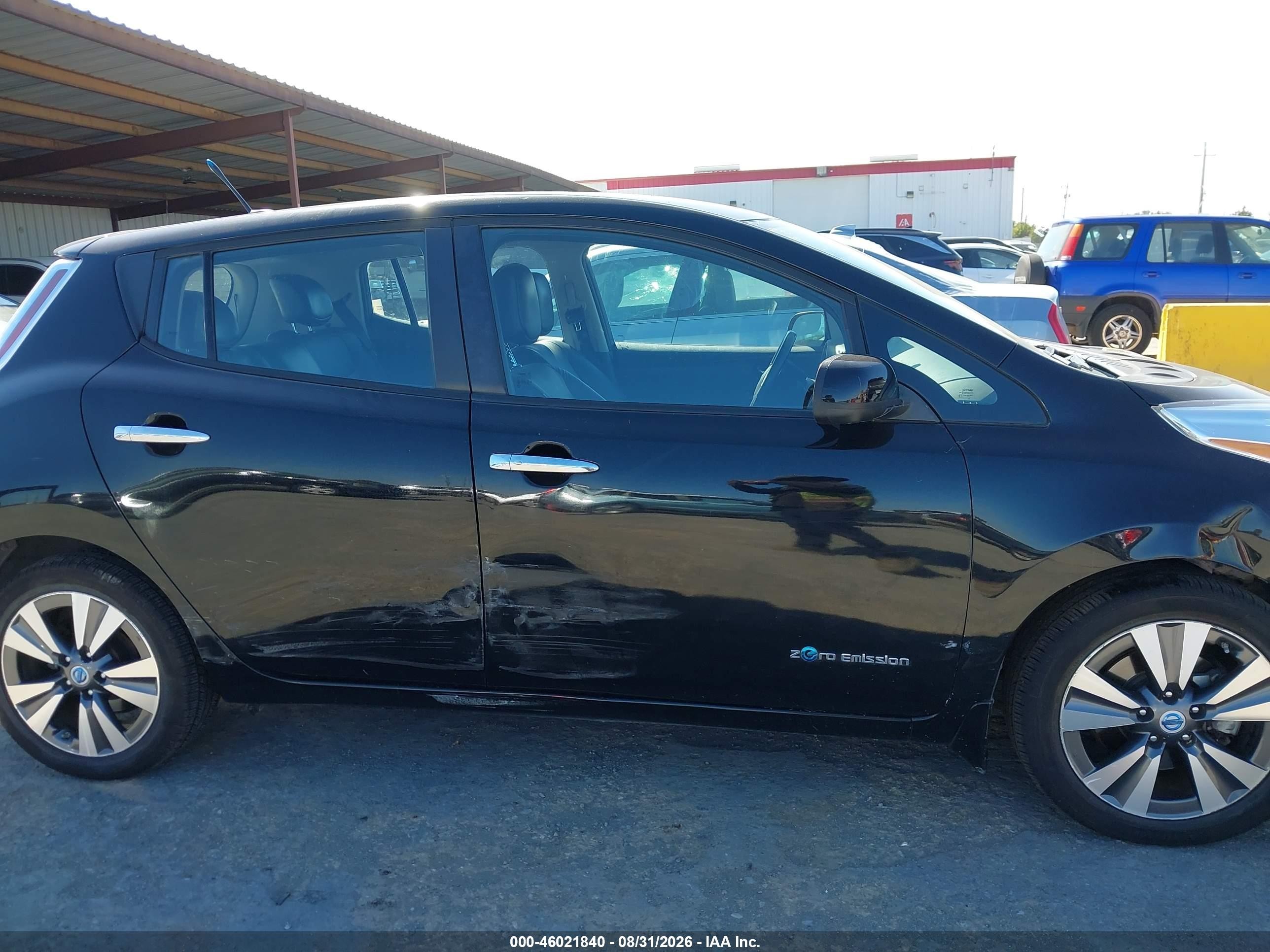 2014 Nissan Leaf Sl Черный vin: 1N4AZ0CP0EC334429