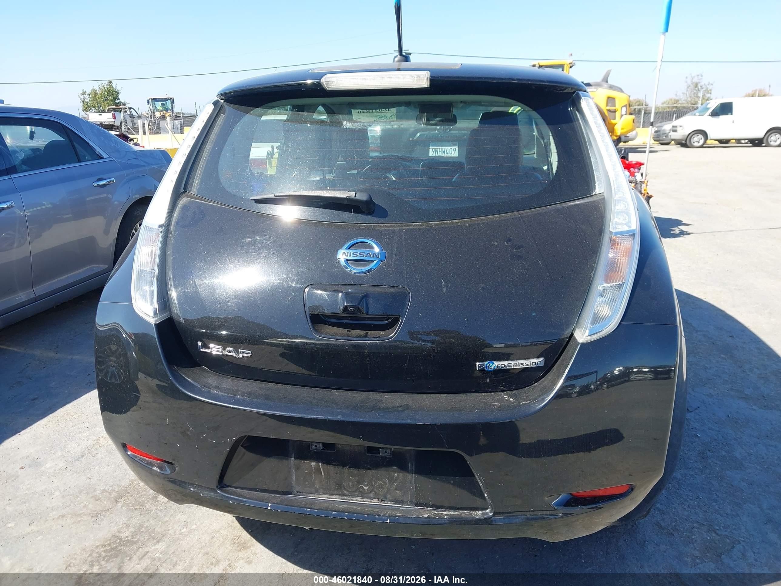 2014 Nissan Leaf Sl Черный vin: 1N4AZ0CP0EC334429