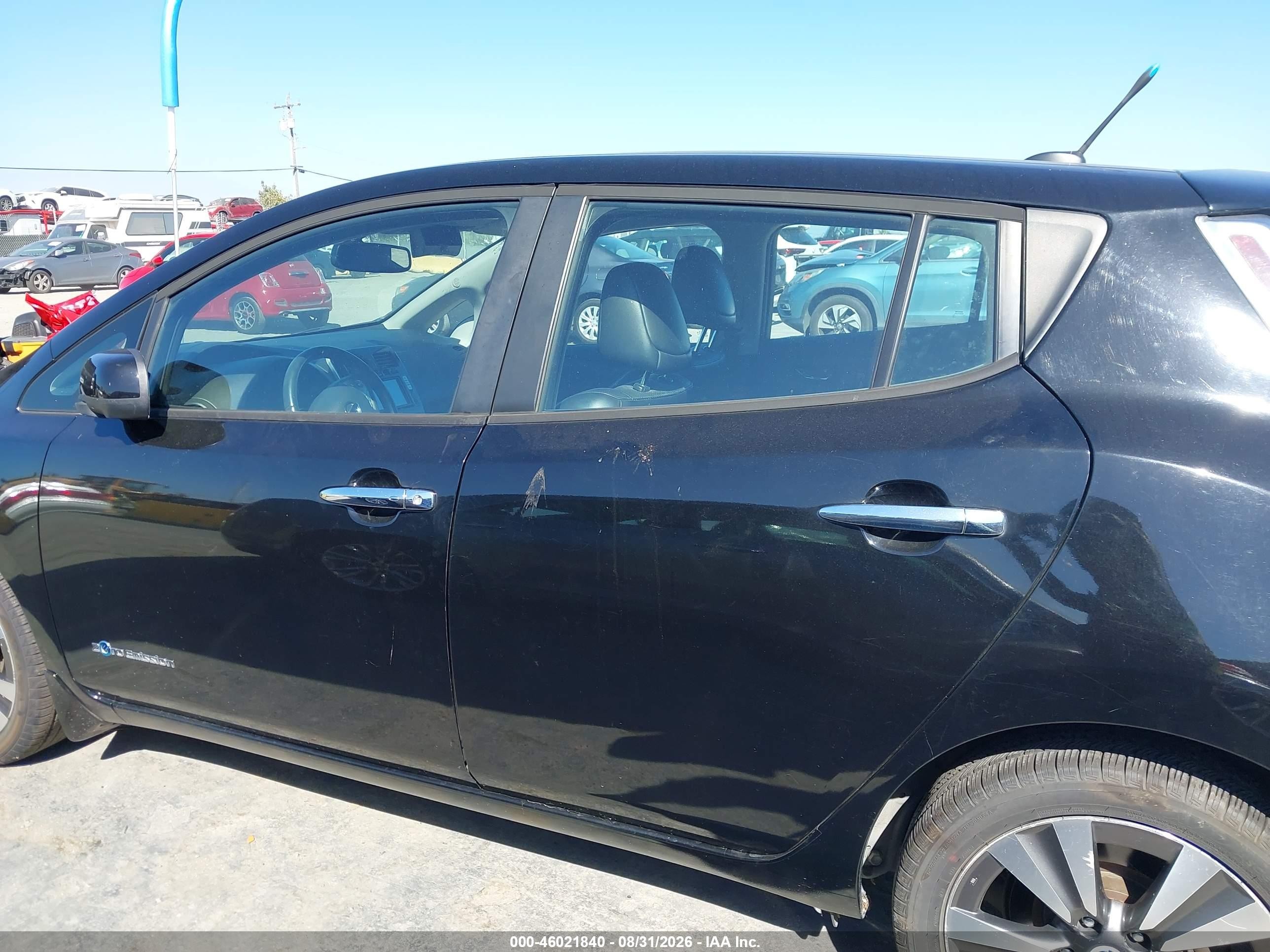 2014 Nissan Leaf Sl Черный vin: 1N4AZ0CP0EC334429