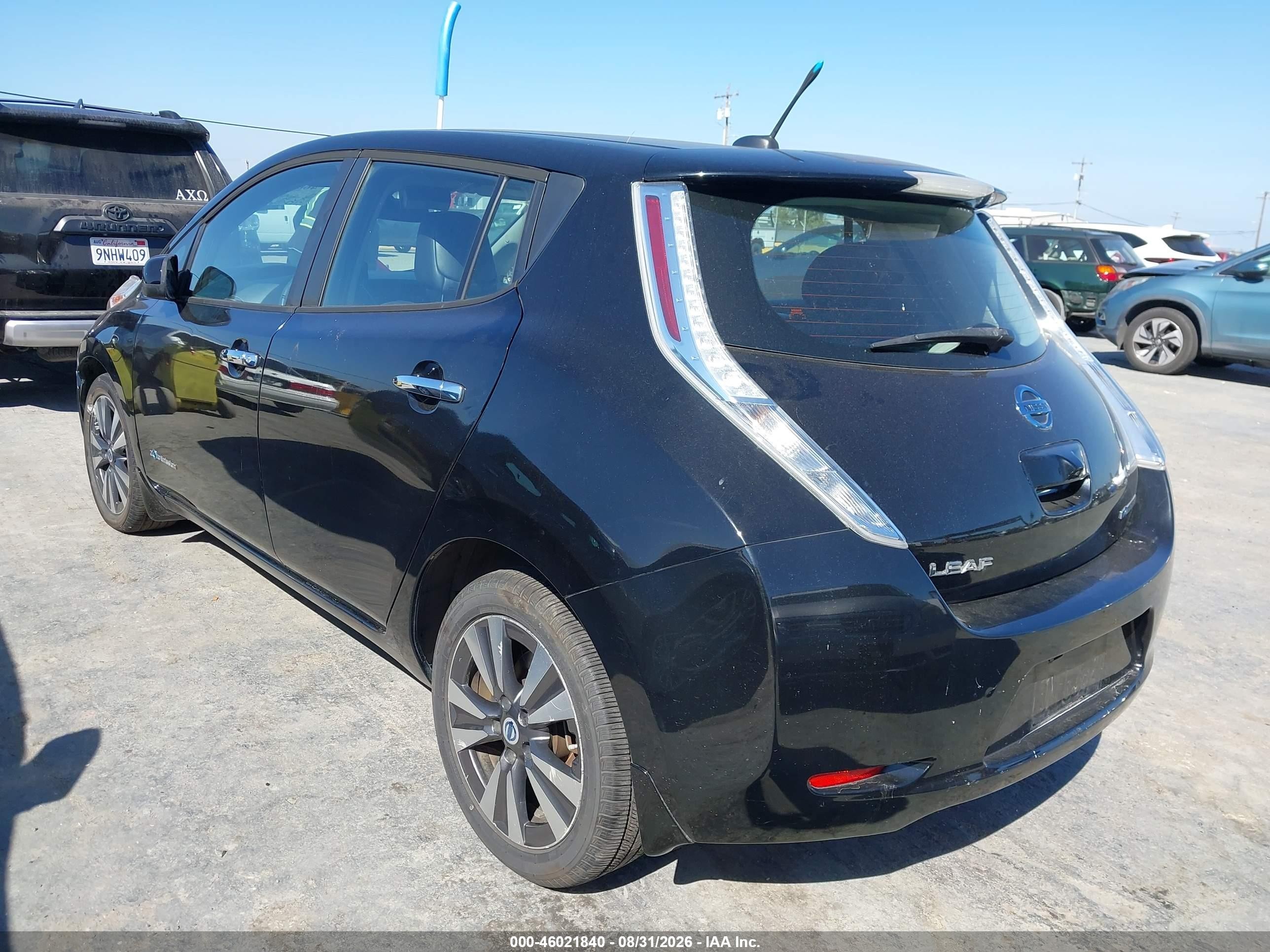 2014 Nissan Leaf Sl Черный vin: 1N4AZ0CP0EC334429