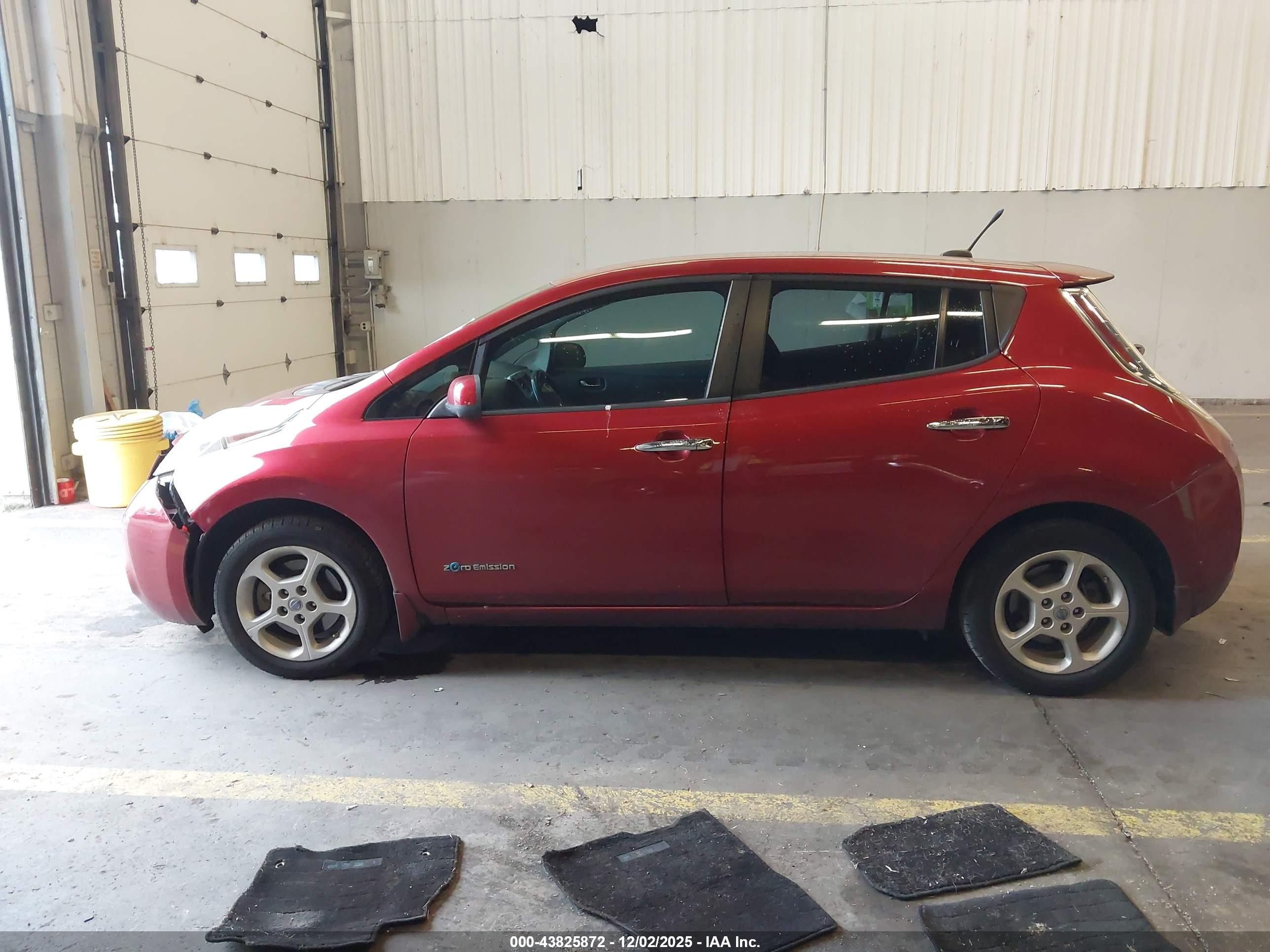 2014 Nissan Leaf Sv Red vin: 1N4AZ0CP0EC337847