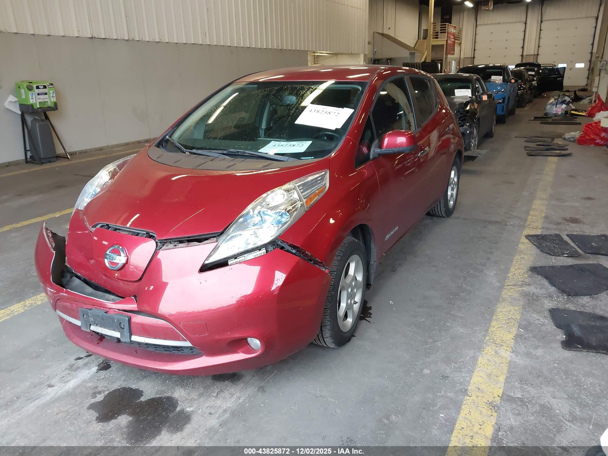 2014 Nissan Leaf Sv Red vin: 1N4AZ0CP0EC337847