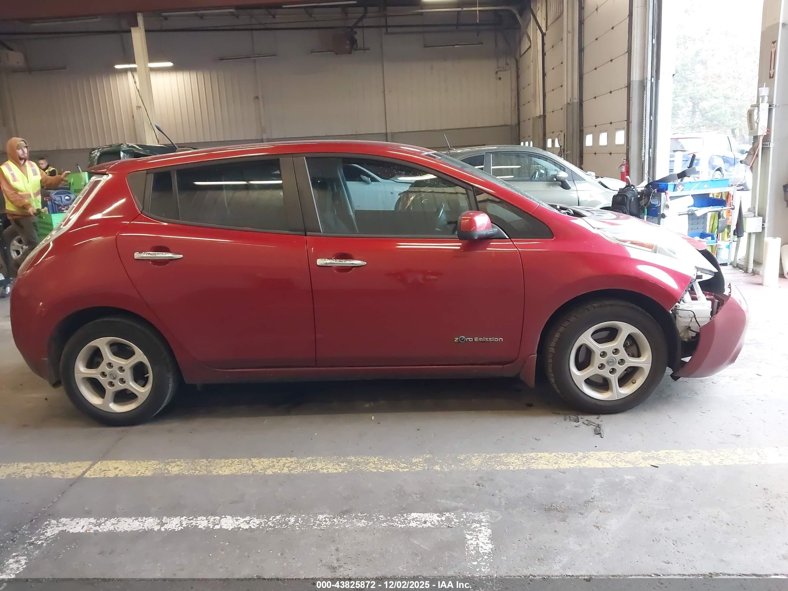 2014 Nissan Leaf Sv Red vin: 1N4AZ0CP0EC337847