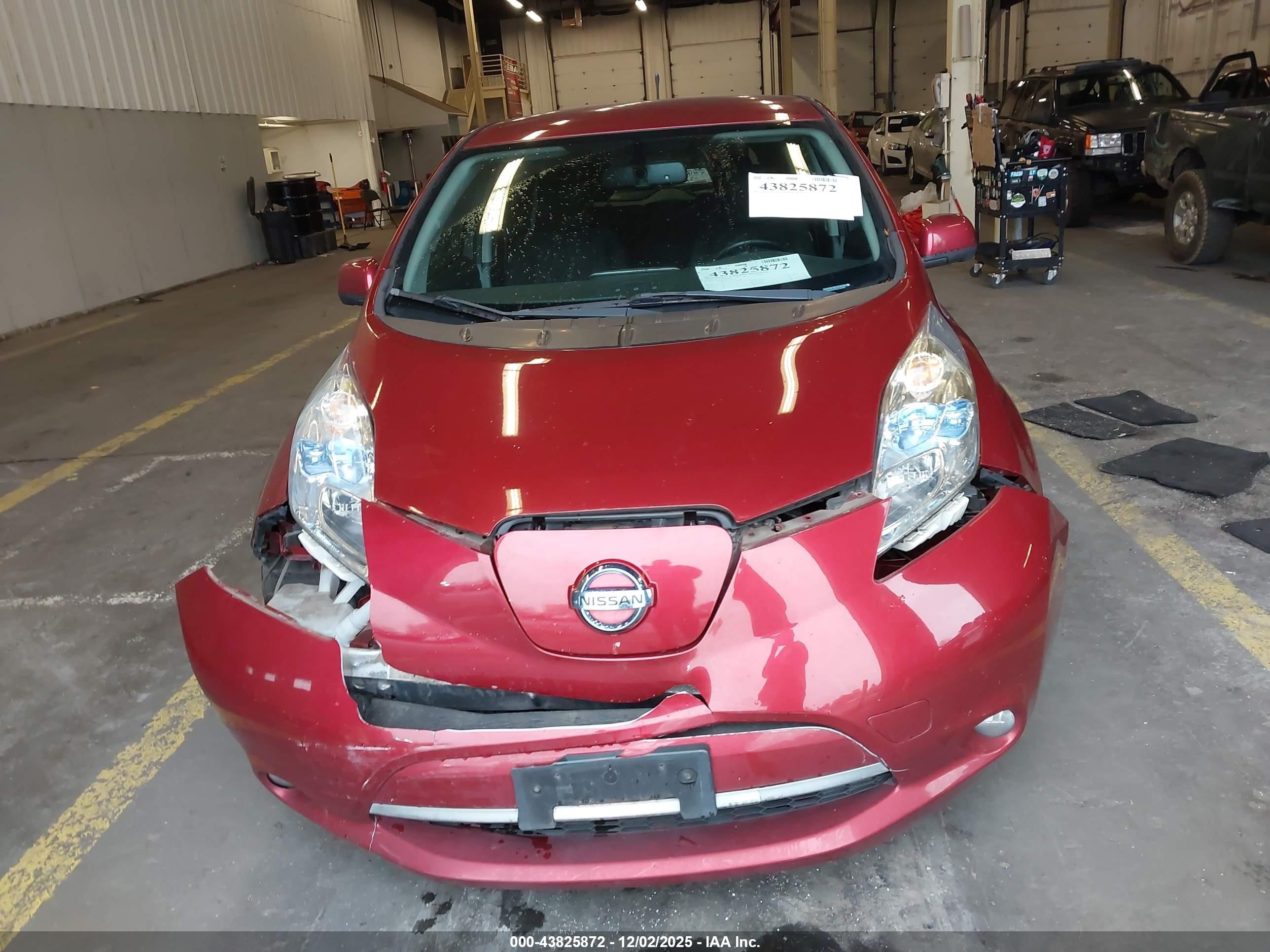 2014 Nissan Leaf Sv Red vin: 1N4AZ0CP0EC337847