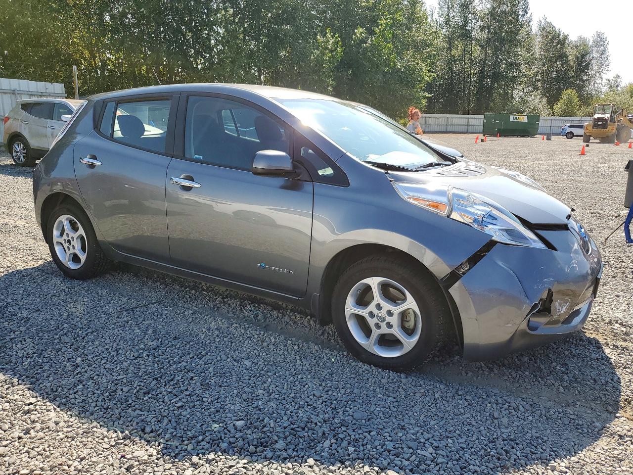 2015 Nissan Leaf Sv Gray vin: 1N4AZ0CP0FC305921