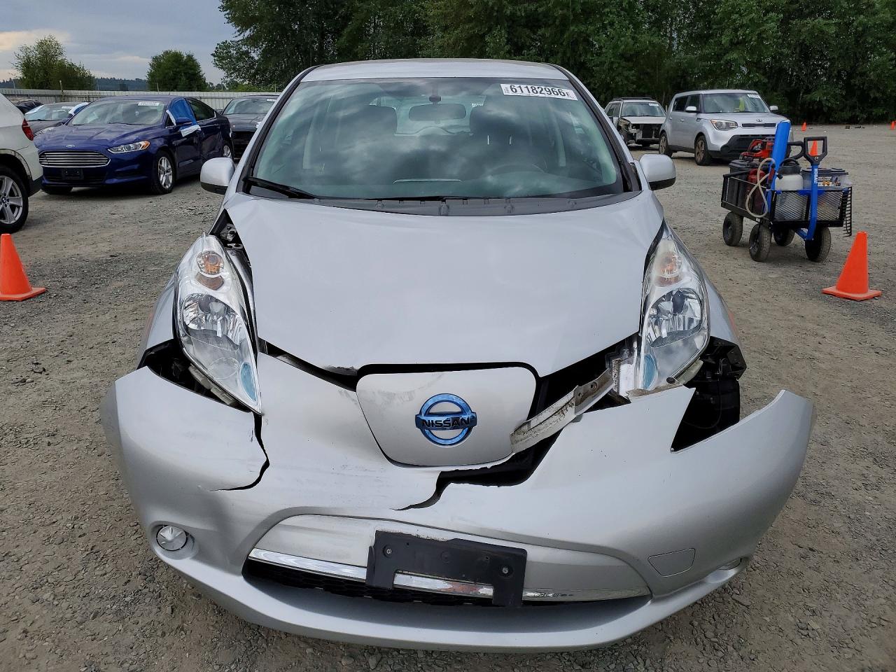 2015 Nissan Leaf S Silver vin: 1N4AZ0CP0FC307118