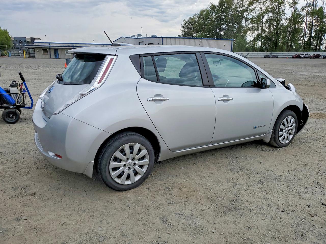 2015 Nissan Leaf S Silver vin: 1N4AZ0CP0FC307118