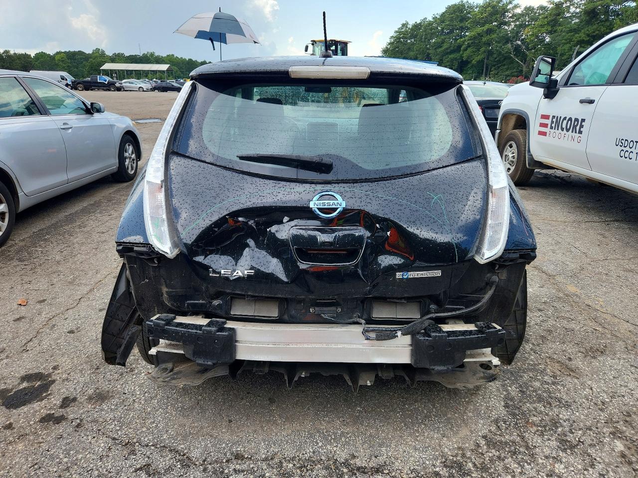 2015 Nissan Leaf S Black vin: 1N4AZ0CP0FC310746