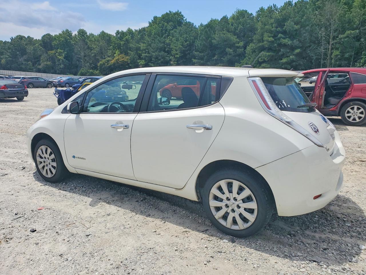2015 Nissan Leaf S White vin: 1N4AZ0CP0FC325179