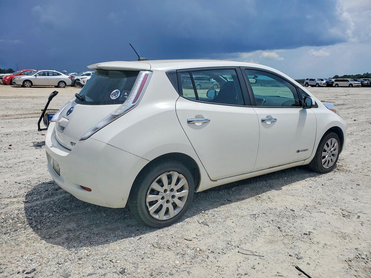 2015 Nissan Leaf S White vin: 1N4AZ0CP0FC325179