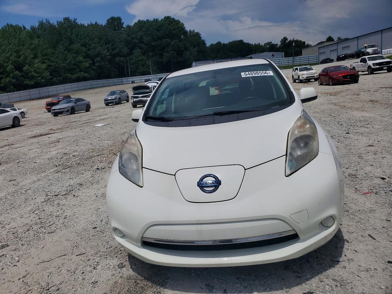 2015 Nissan Leaf S White vin: 1N4AZ0CP0FC325179