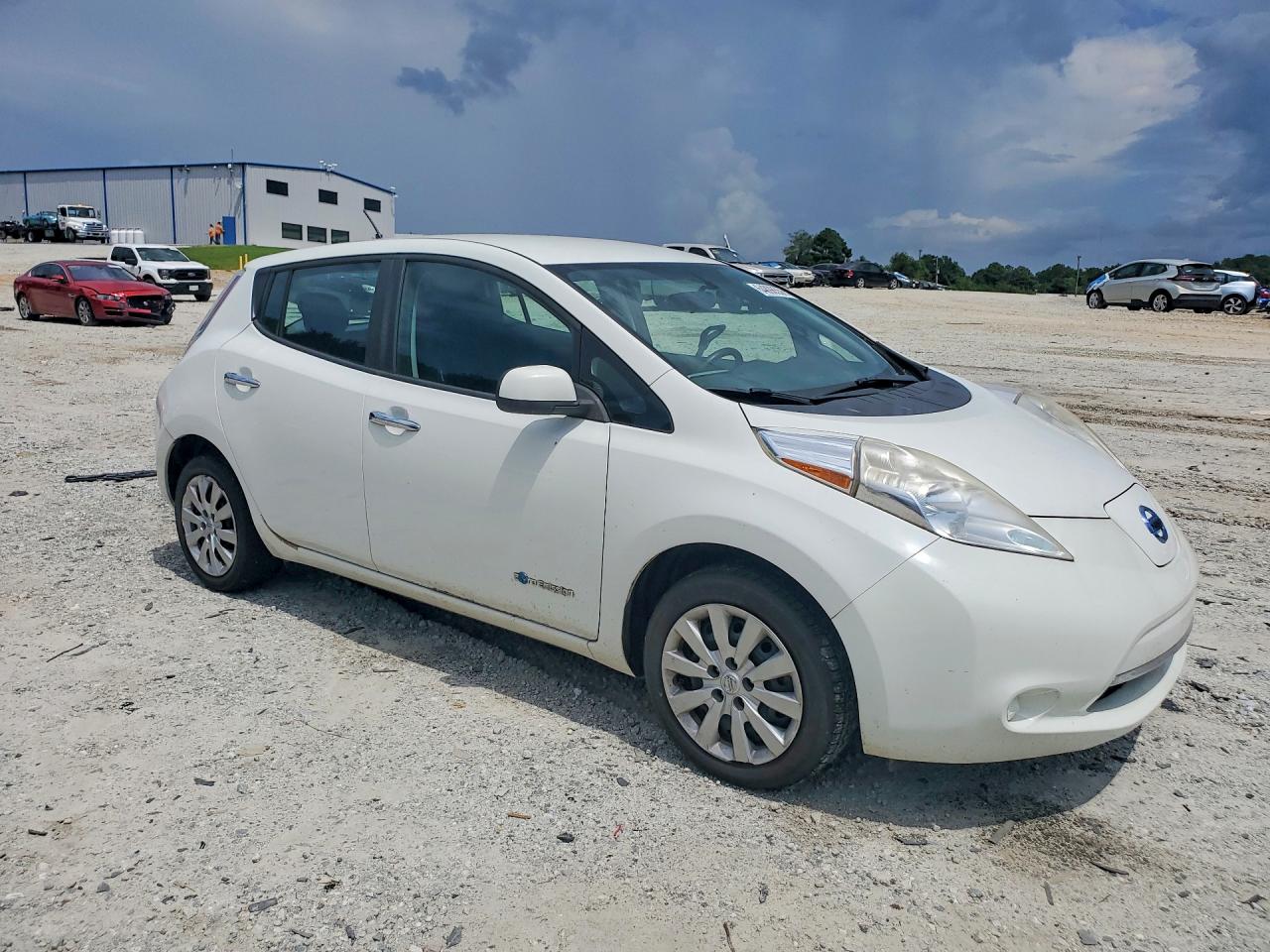 2015 Nissan Leaf S White vin: 1N4AZ0CP0FC325179
