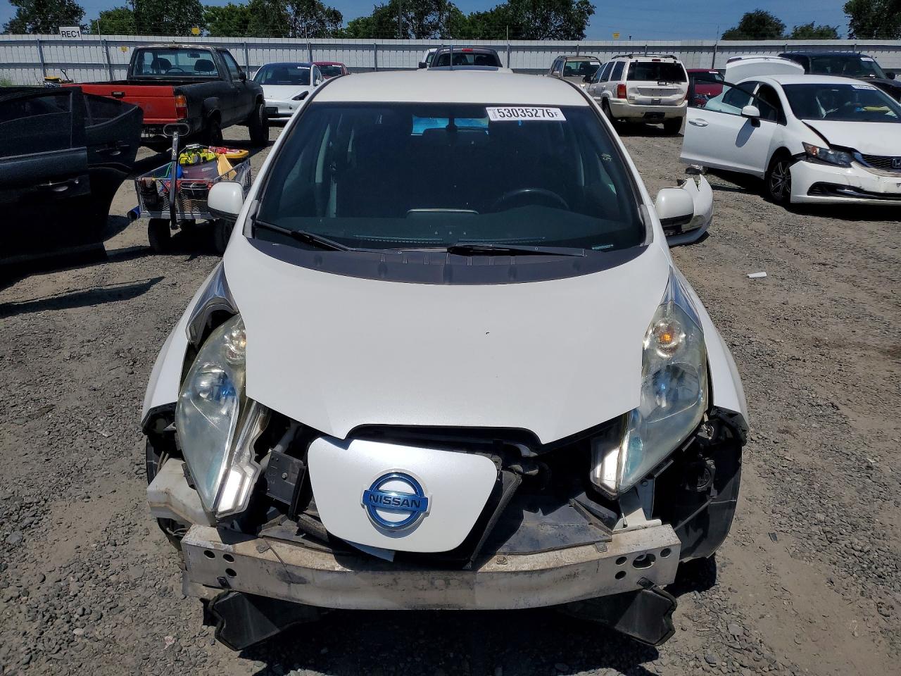 2013 Nissan Leaf S White vin: 1N4AZ0CP1DC404714