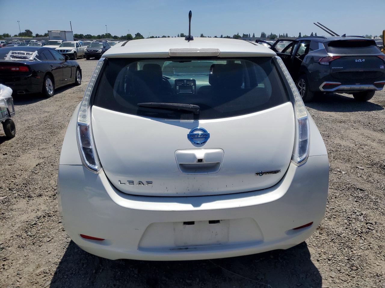 2013 Nissan Leaf S White vin: 1N4AZ0CP1DC404714