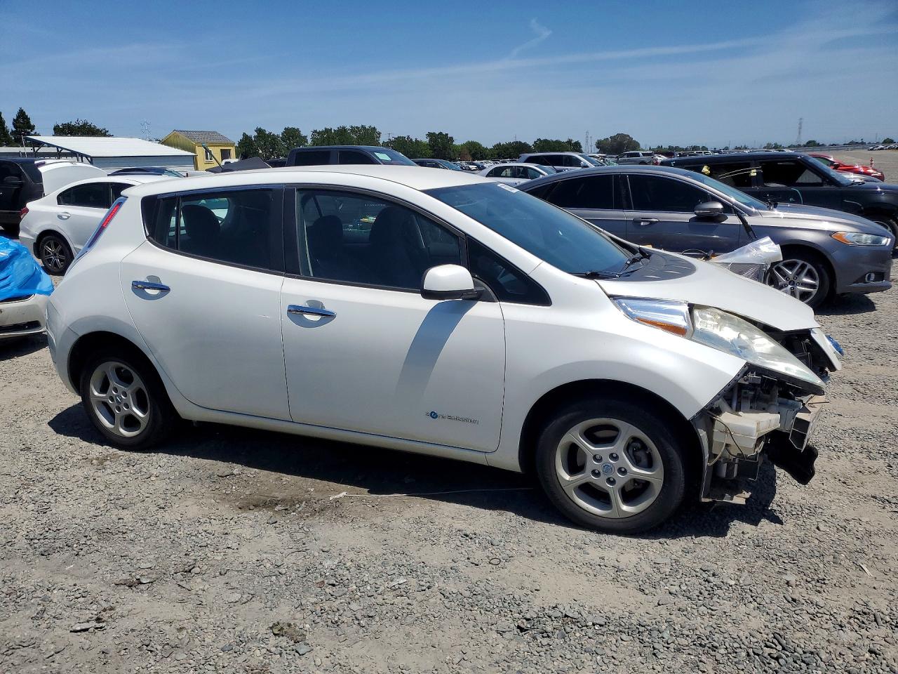 2013 Nissan Leaf S White vin: 1N4AZ0CP1DC404714