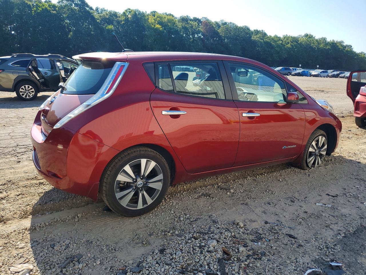 2013 Nissan Leaf S Красный vin: 1N4AZ0CP1DC423439